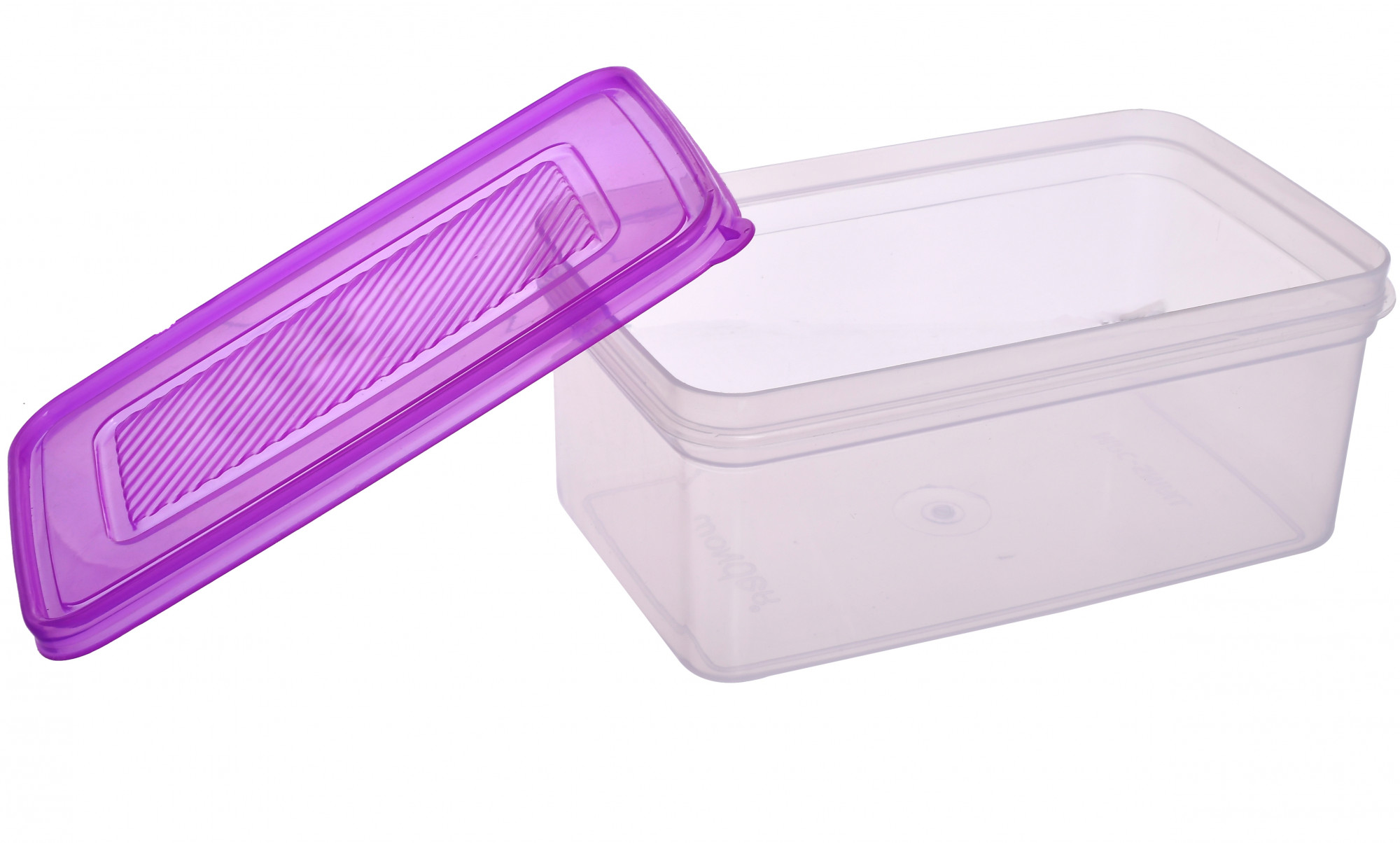 Kuber Industries Plastic Multipurpose MPC Jumbo & Big Transparent Air Tight Food Storage Kitchen Container (Set Of 2,Purple)-KUBMART562
