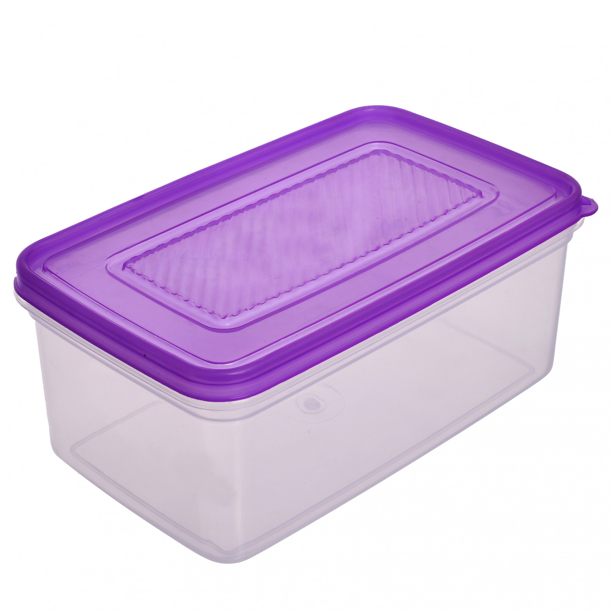 Kuber Industries Plastic Multipurpose MPC Jumbo & Big Transparent Air Tight Food Storage Kitchen Container (Set Of 2,Purple)-KUBMART562