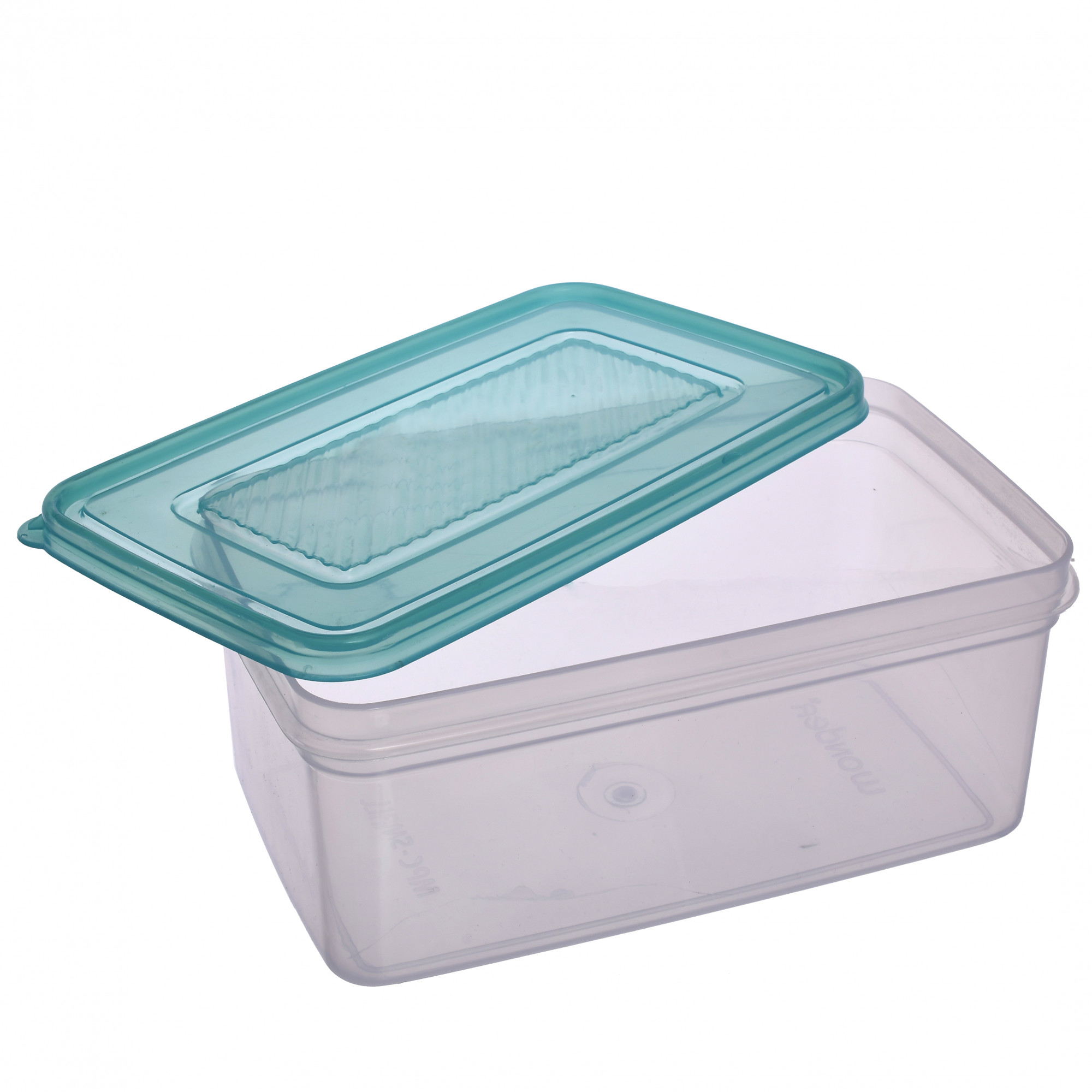 Kuber Industries Plastic Multipurpose MPC Small Transparent Air Tight Food Storage Kitchen Container (Green)-KUBMART538