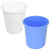 Kuber Industries Plastic Open Dustbin, Garbage Bin For Home, Kitchen, Office, 5Ltr.- (White &amp; Blue)-47KM01081