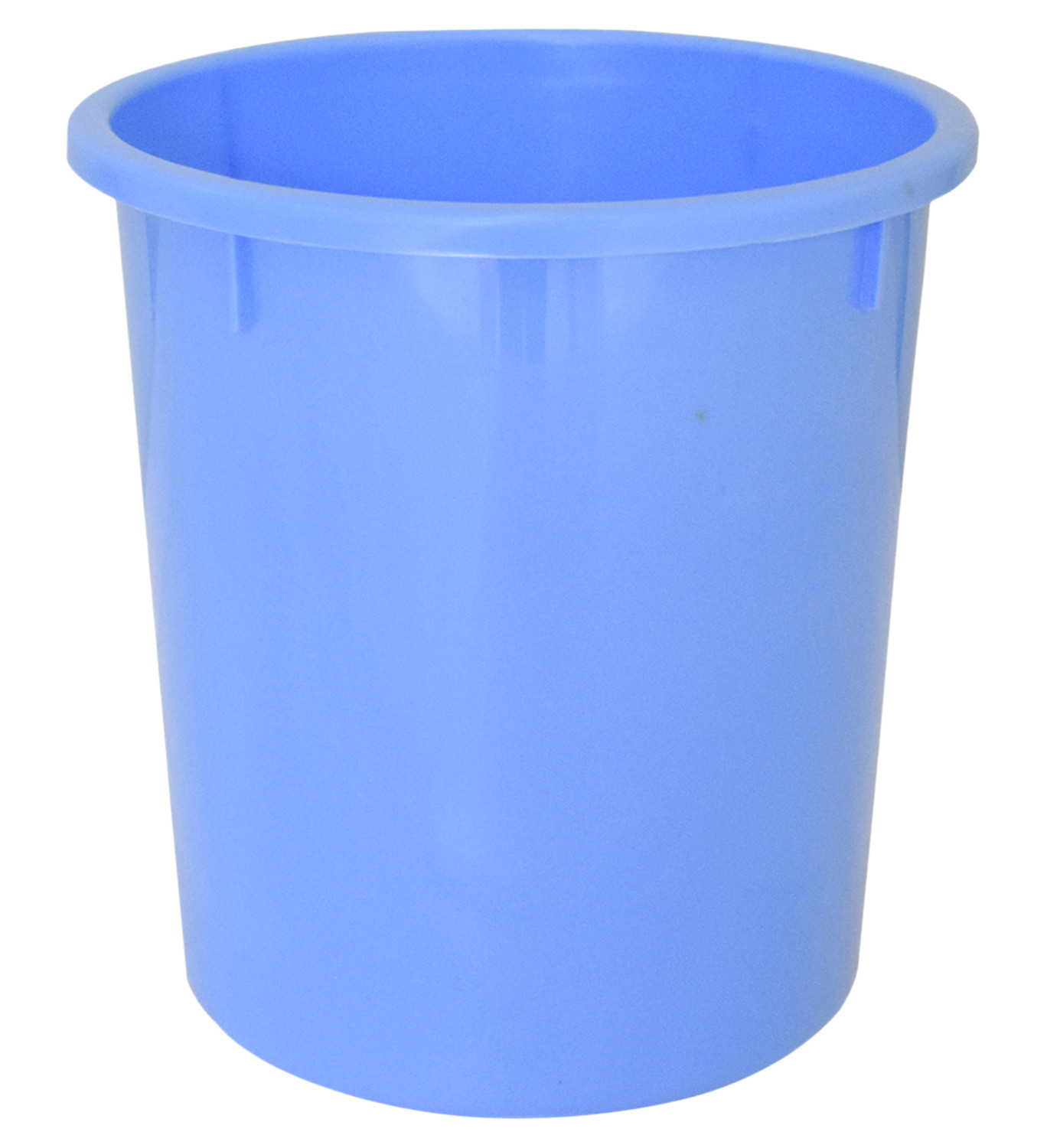 Kuber Industries Plastic Open Dustbin, Garbage Bin For Home, Kitchen, Office, 5Ltr.- (White & Blue)-47KM01081