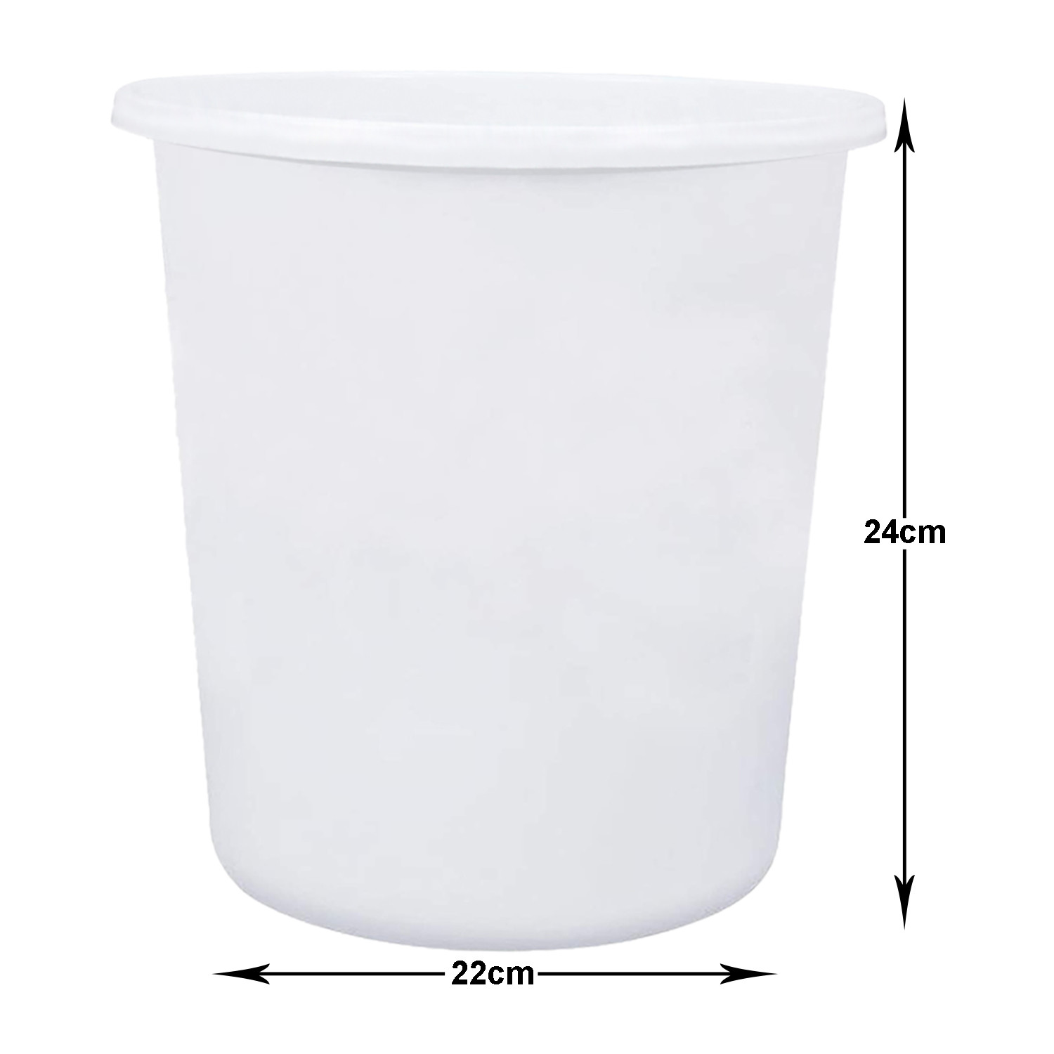 Kuber Industries Plastic Open Dustbin, Garbage Bin For Home, Kitchen, Office, 5Ltr.- (White & Blue)-47KM01081