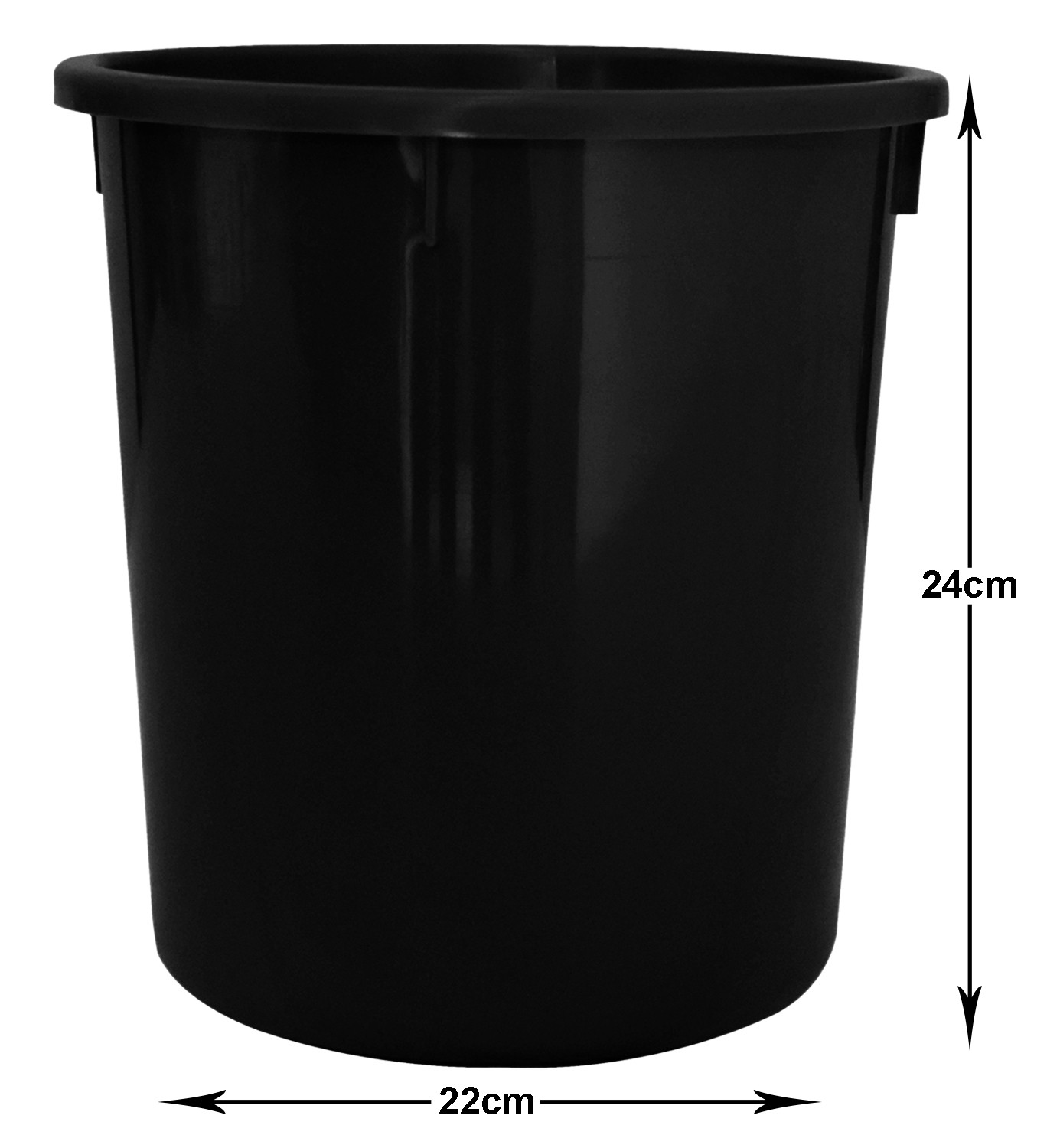 Kuber Industries Plastic Open Dustbin, Garbage Bin For Home, Kitchen, Office, 5Ltr. (Black)-47KM01029