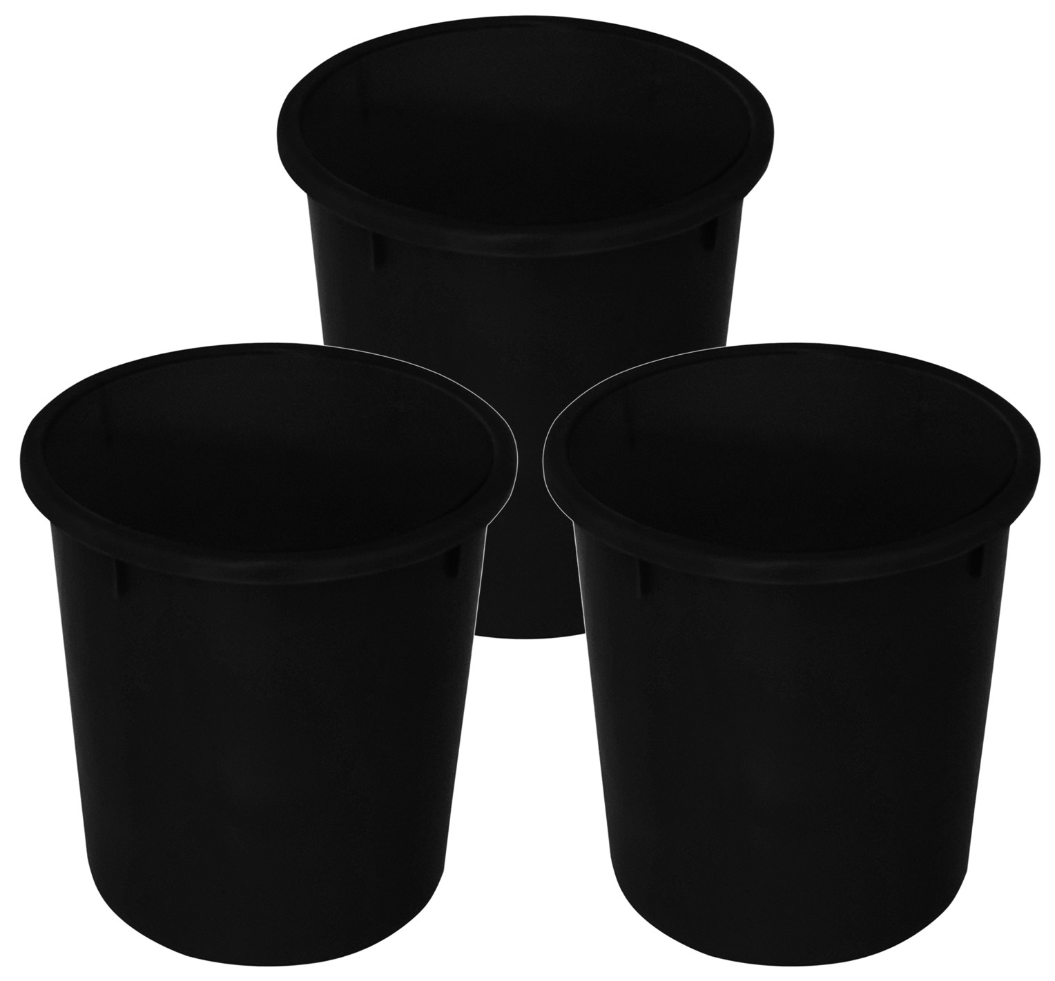 Kuber Industries Plastic Open Dustbin, Garbage Bin For Home, Kitchen, Office, 5Ltr. (Black)-47KM01029