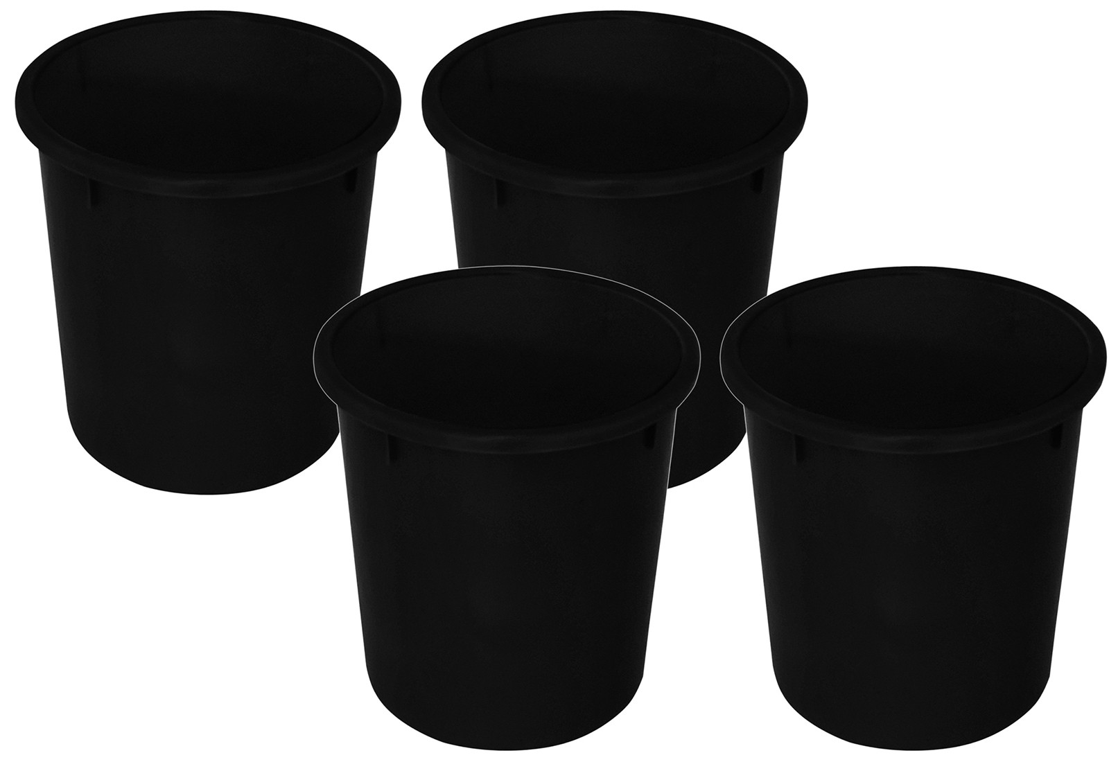 Kuber Industries Plastic Open Dustbin, Garbage Bin For Home, Kitchen, Office, 5Ltr. (Black)-47KM01029