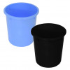 Kuber Industries Plastic Open Dustbin, Garbage Bin For Home, Kitchen, Office, 5Ltr.-(Black &amp; Blue)