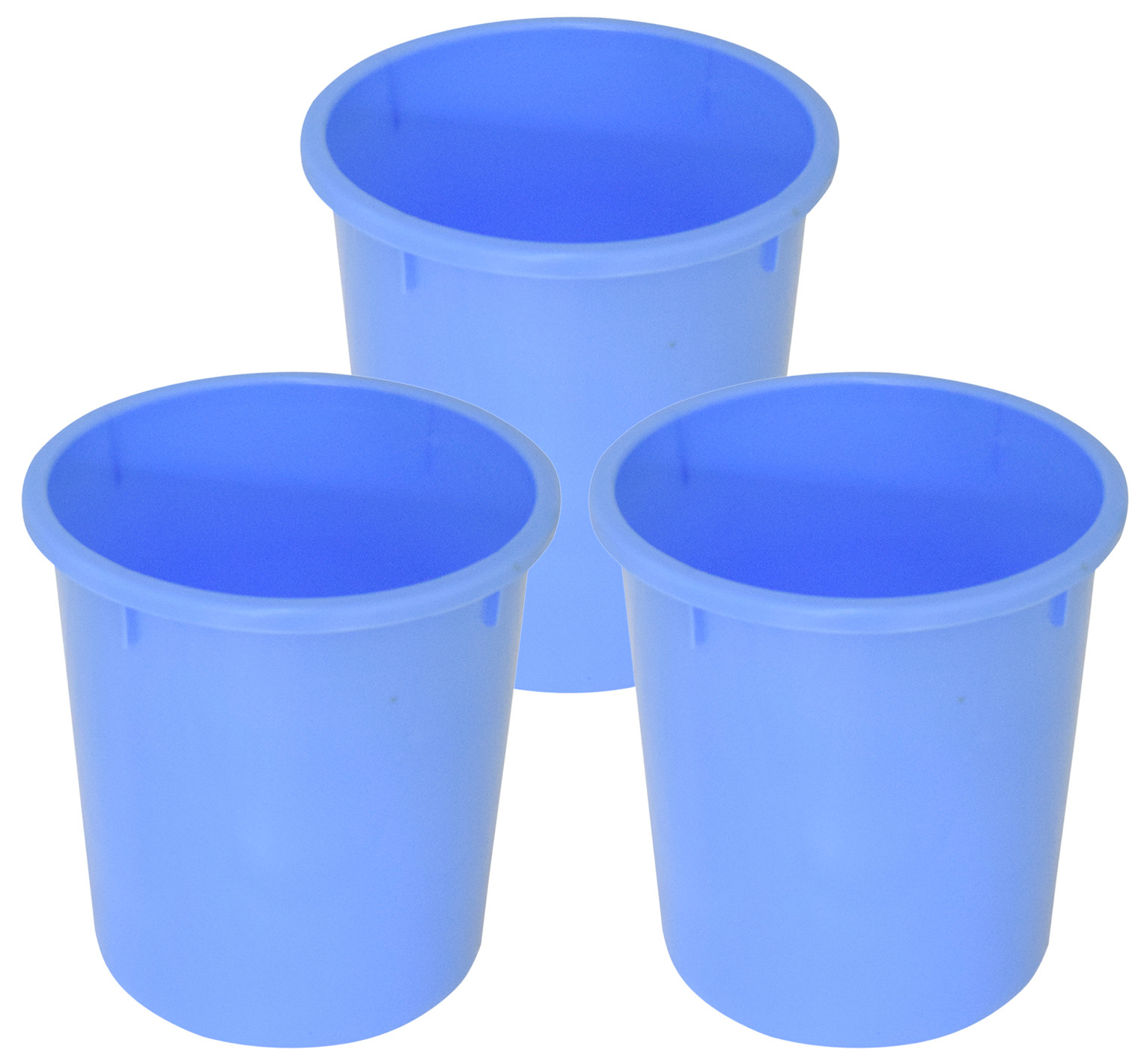 Kuber Industries Plastic Open Dustbin, Garbage Bin For Home, Kitchen, Office, 5Ltr. (Blue)-47KM01037