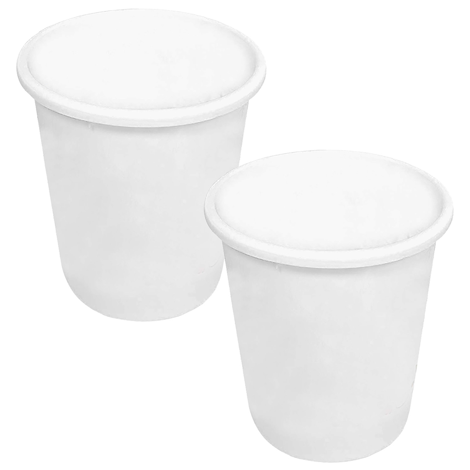 Kuber Industries Plastic Open Dustbin, Garbage Bin For Home, Kitchen, Office, 5Ltr. (White)-47KM01053