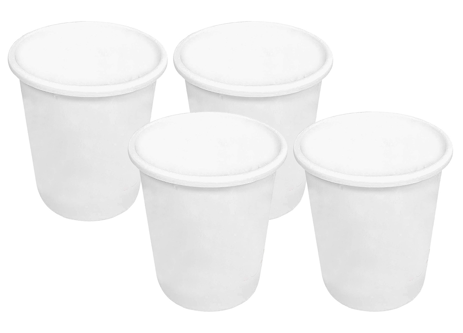 Kuber Industries Plastic Open Dustbin, Garbage Bin For Home, Kitchen, Office, 5Ltr. (White)-47KM01053