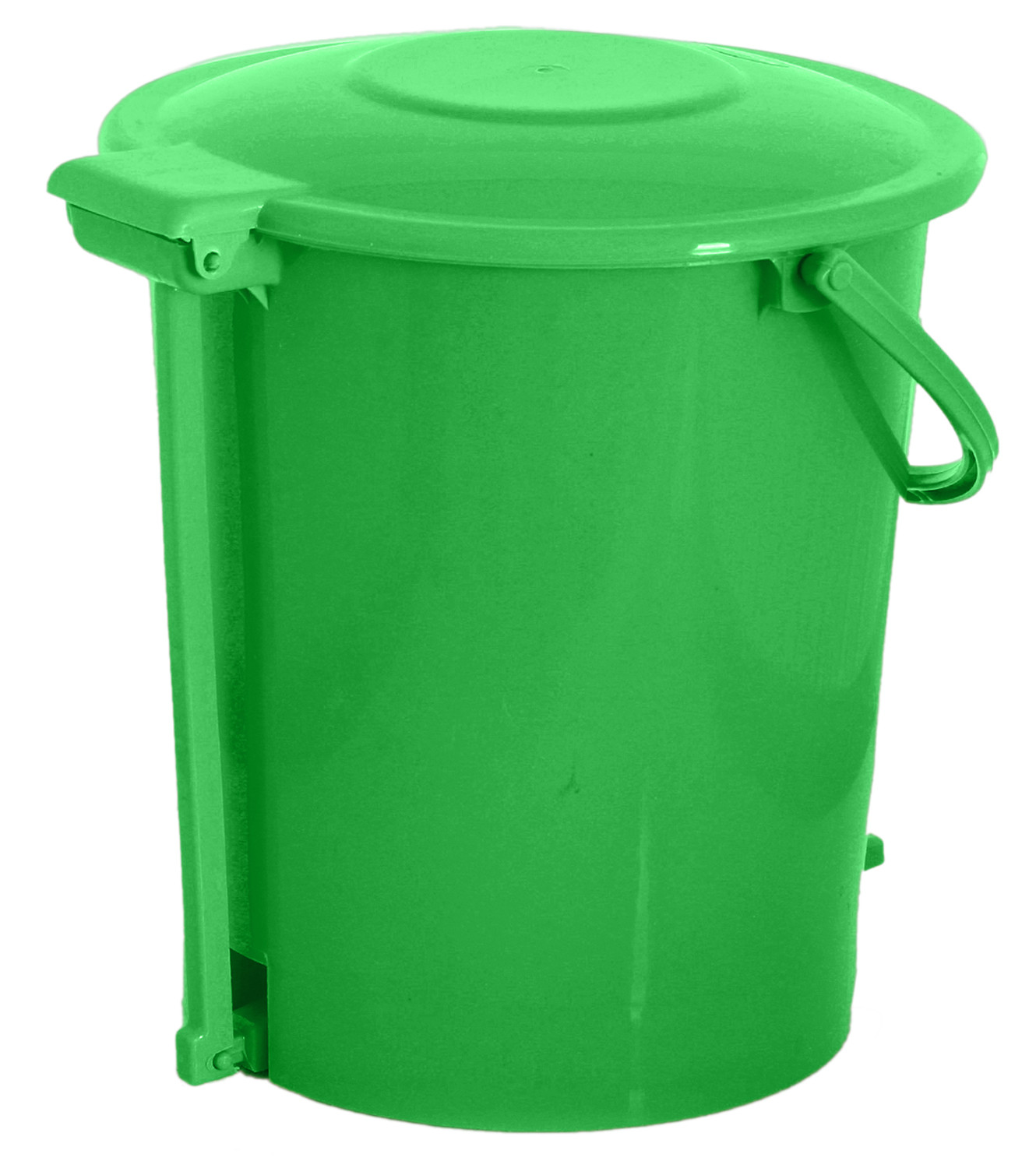 Kuber Industries Plastic Pedal Dustbin/Wastebin With Handle, 10 Liter (Green)-47KM0911