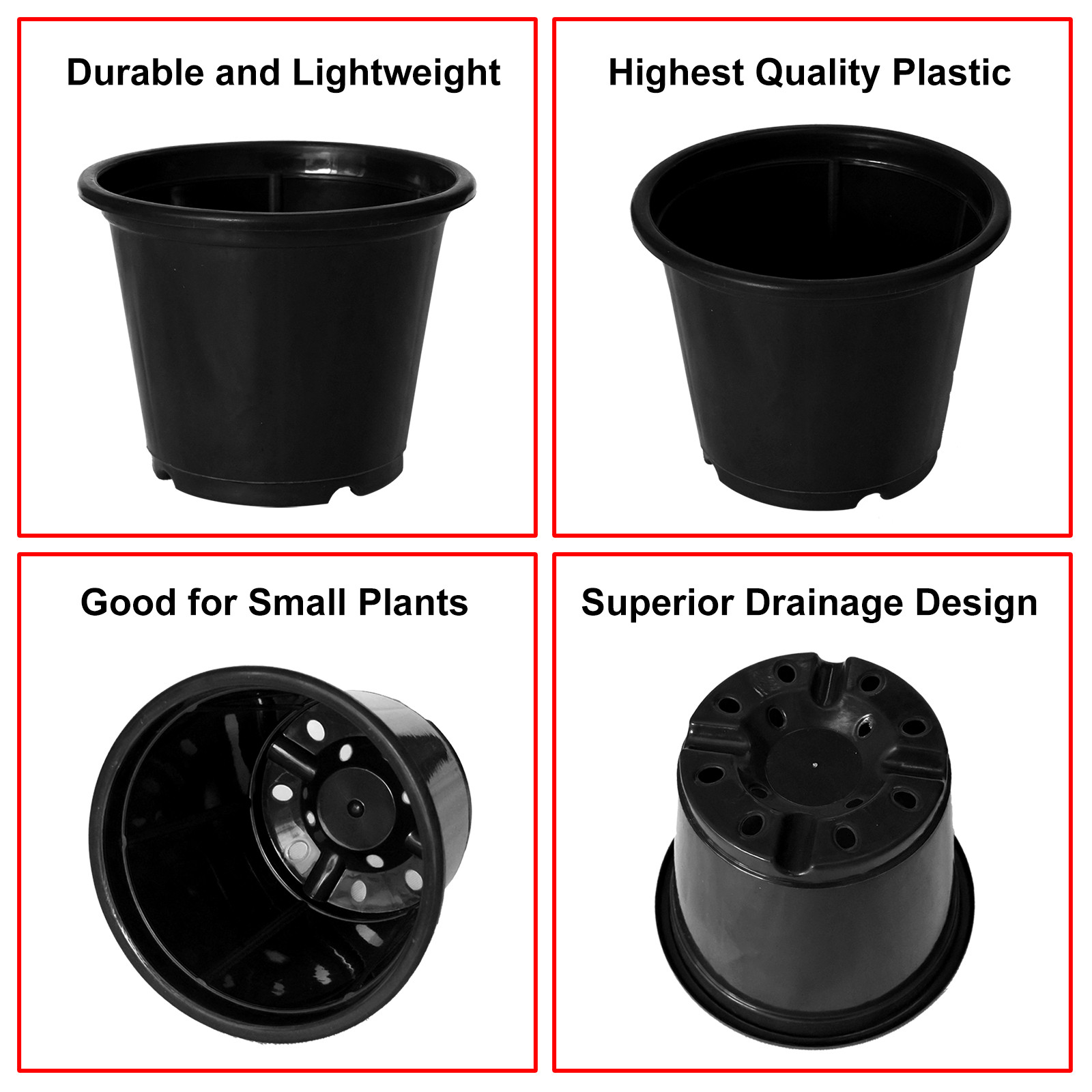 Kuber Industries Plastic Planters|Gamla|Flower Pots for Garden Nursery Home Décor,8