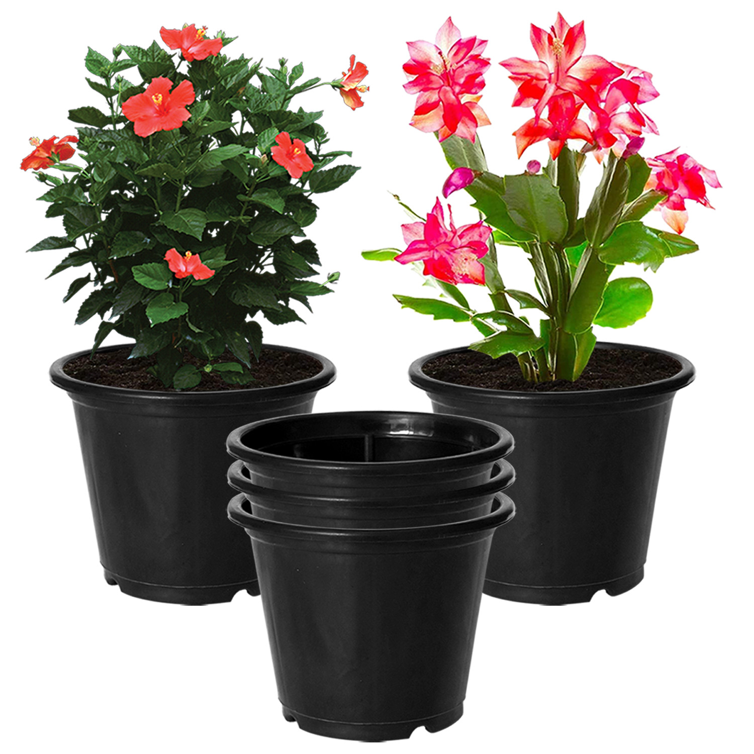 Kuber Industries Plastic Planters|Gamla|Flower Pots for Garden Nursery Home Décor,8