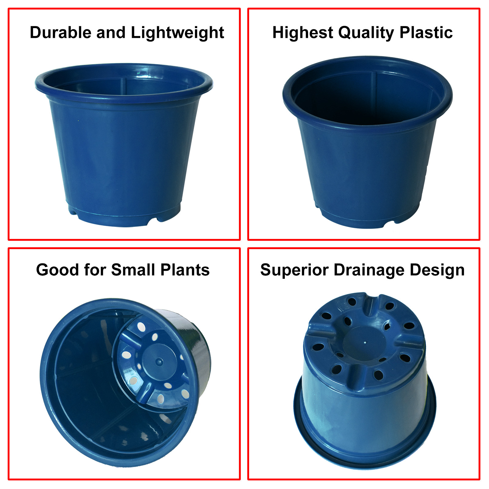 Kuber Industries Plastic Planters|Gamla|Flower Pots for Garden Nursery Home Décor,8