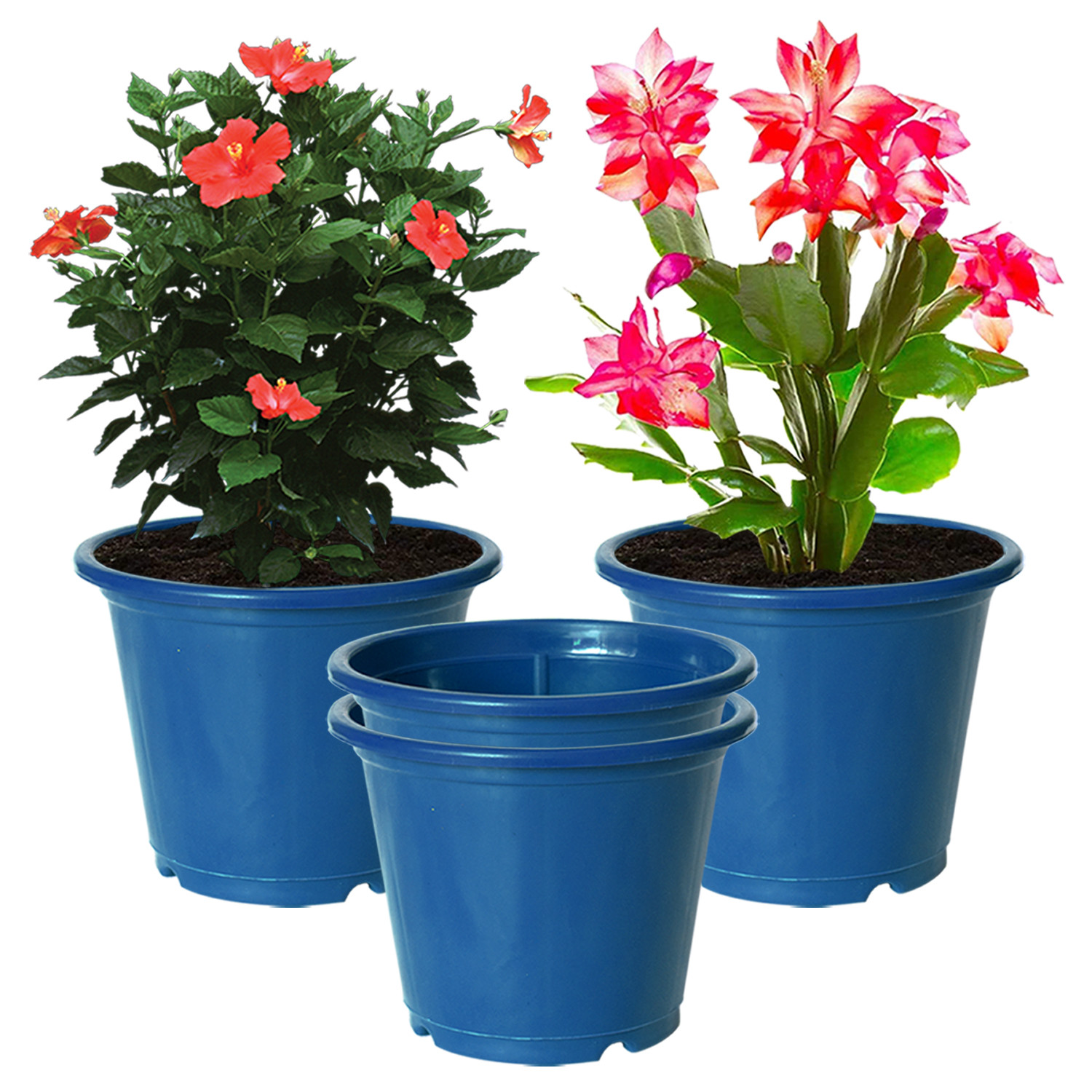 Kuber Industries Plastic Planters|Gamla|Flower Pots for Garden Nursery Home Décor,8
