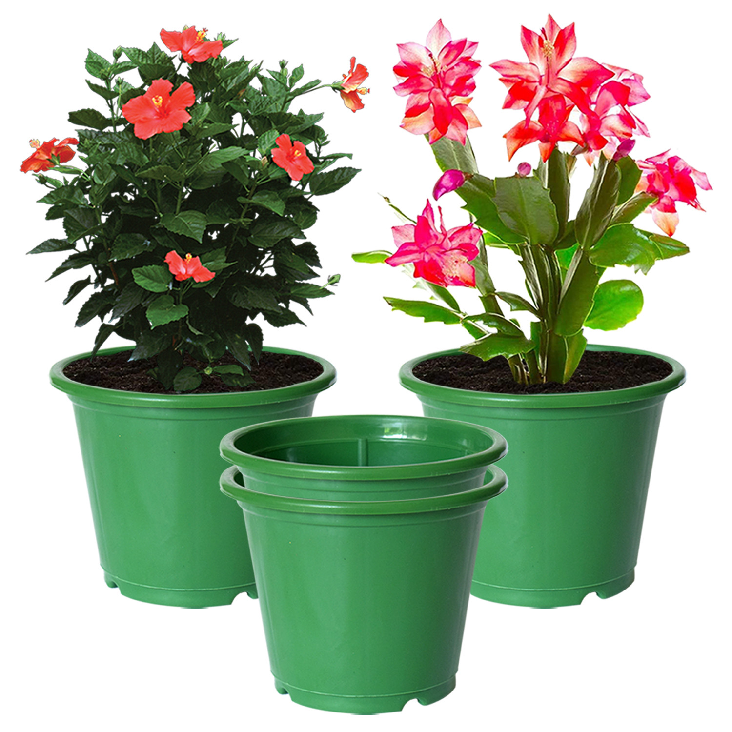 Kuber Industries Plastic Planters|Gamla|Flower Pots for Garden Nursery Home Décor,8