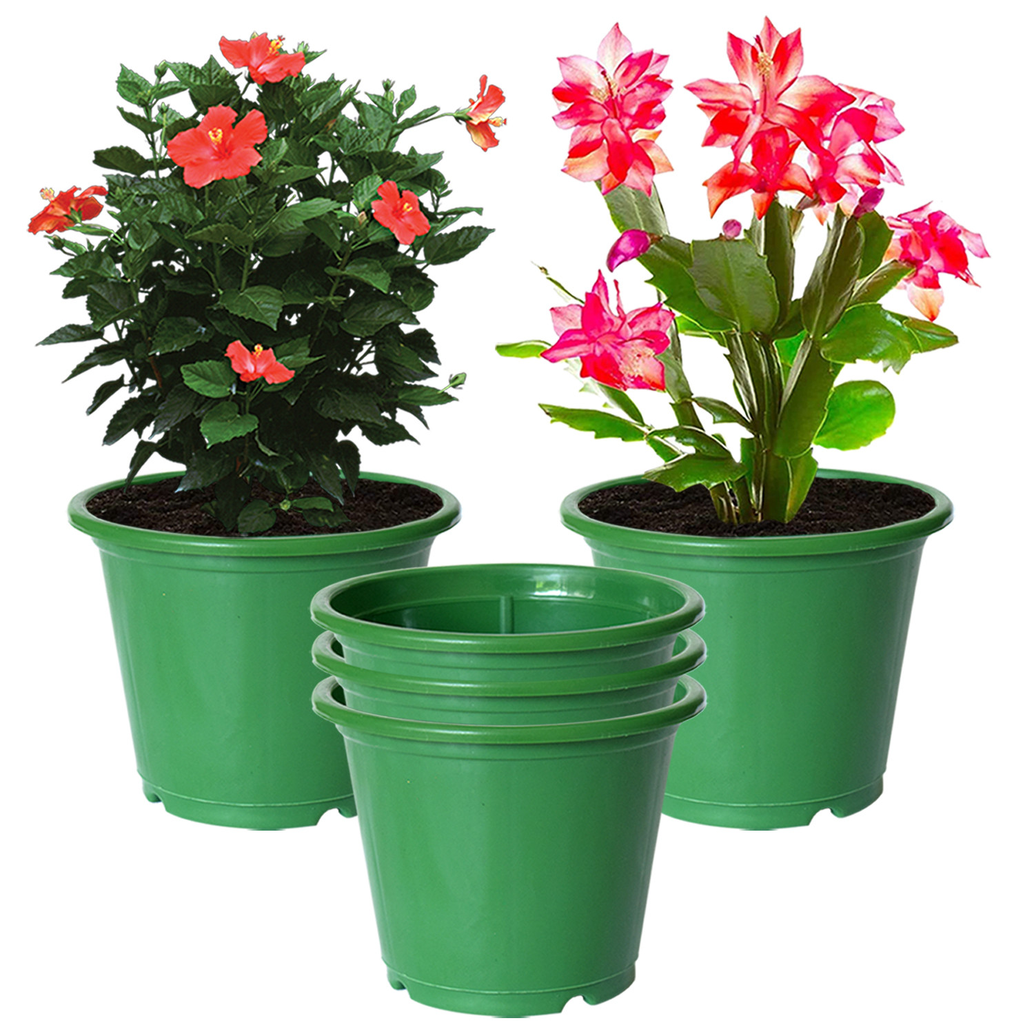 Kuber Industries Plastic Planters|Gamla|Flower Pots for Garden Nursery Home Décor,8