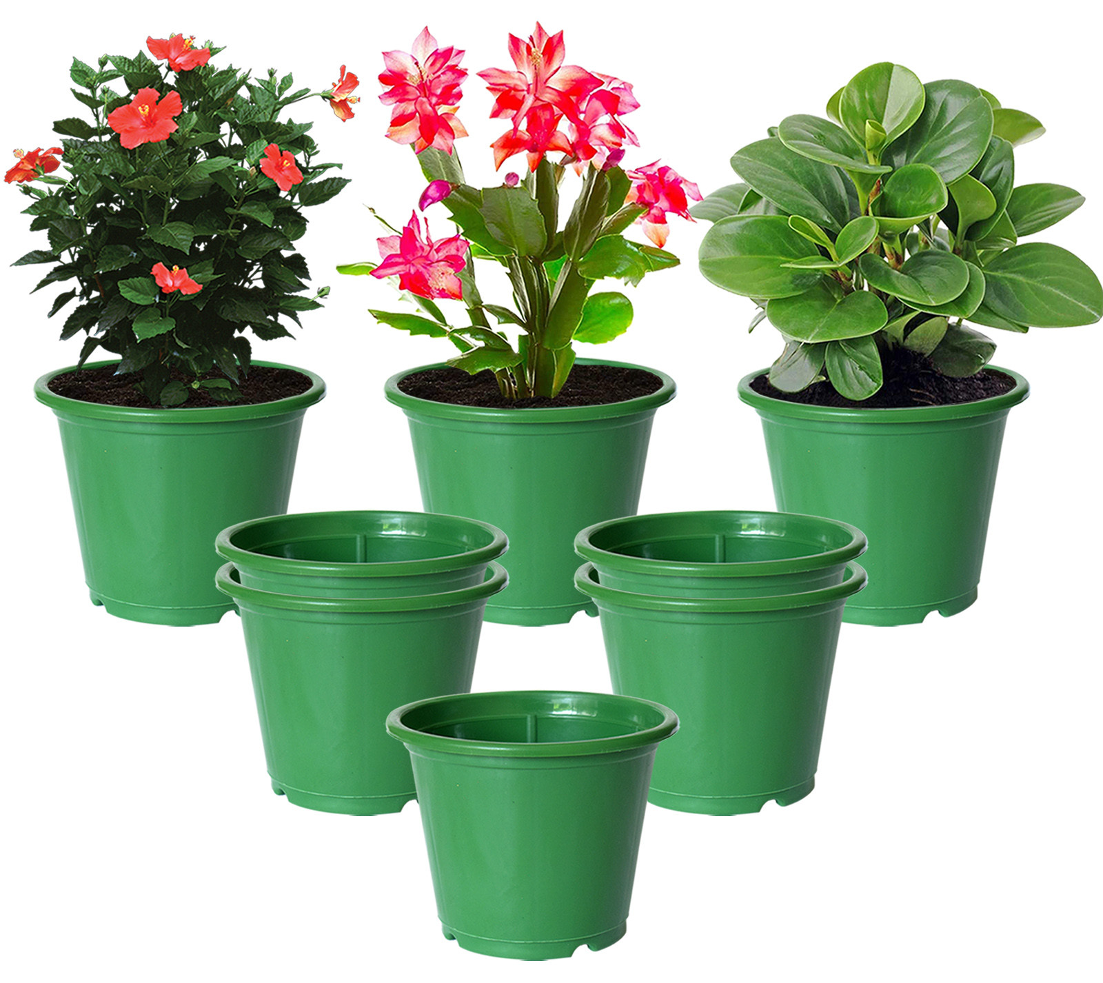 Kuber Industries Plastic Planters|Gamla|Flower Pots for Garden Nursery Home Décor,8