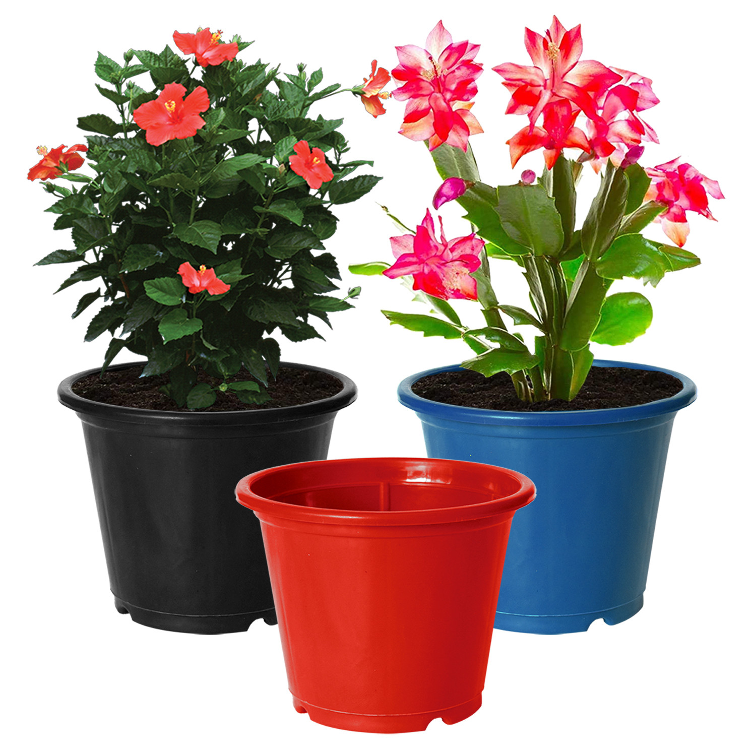 Kuber Industries Plastic Planters|Gamla|Flower Pots for Garden Nursery Home Décor,8