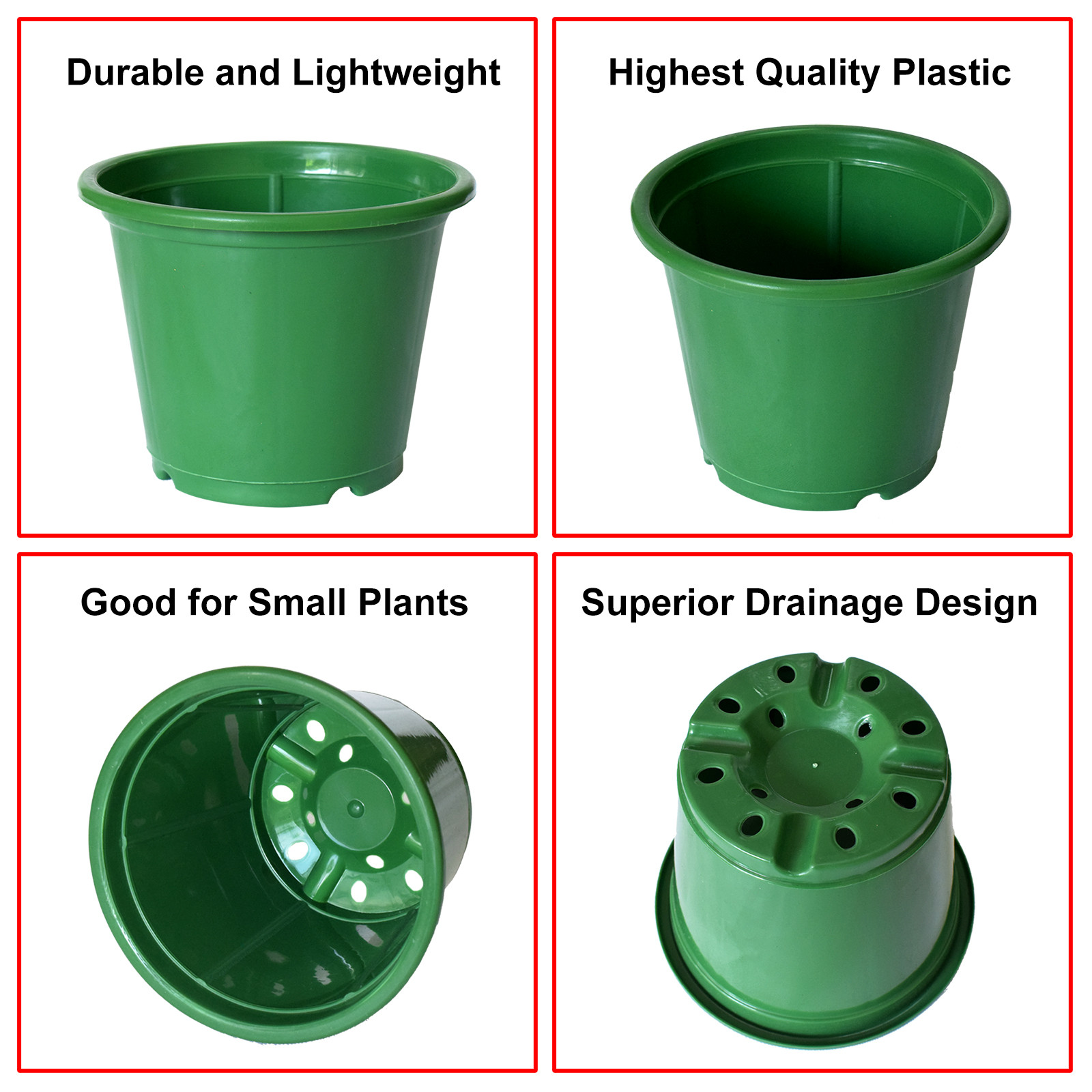 Kuber Industries Plastic Planters|Gamla|Flower Pots for Garden Nursery Home Décor,8