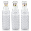Kuber Industries Plastic Ragular Crystal Design Water Bottle For Home &amp; Traveling, 1Ltr.(Transparent) 54KM4305