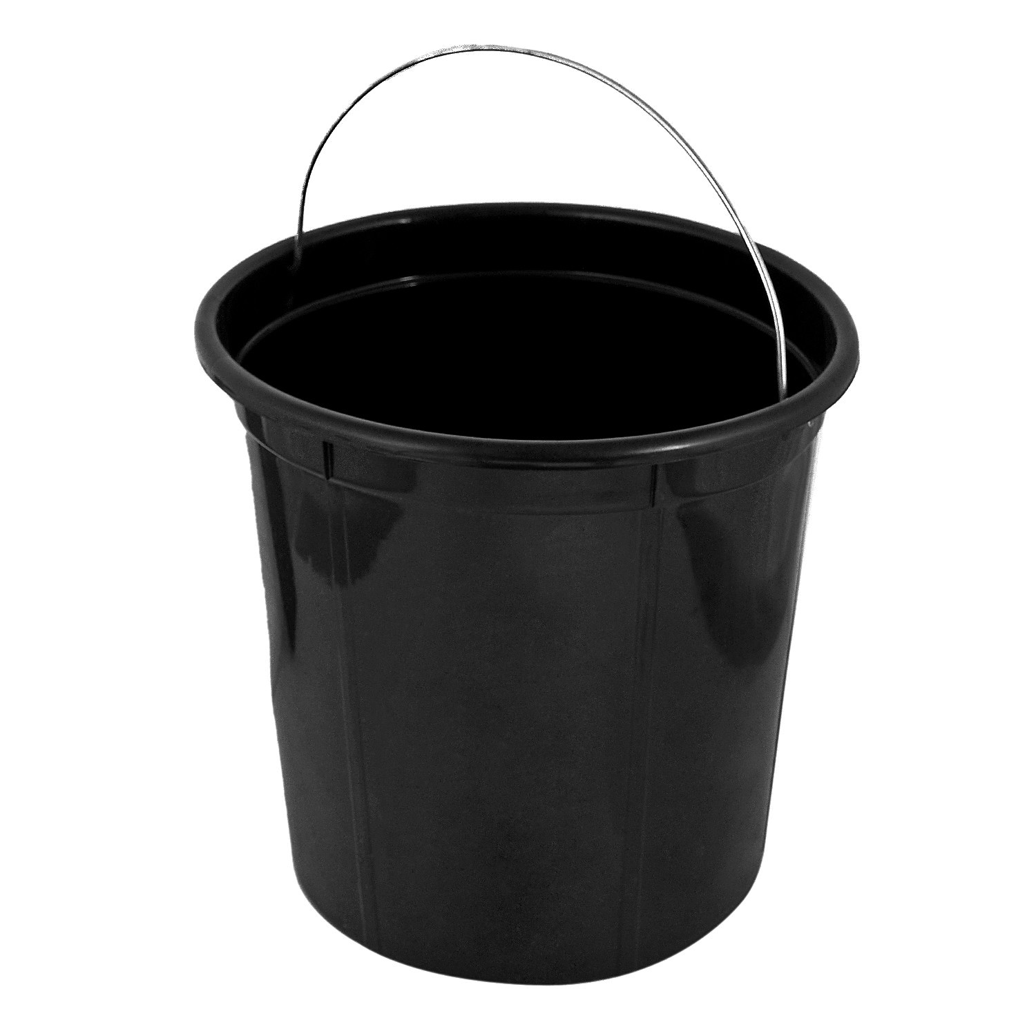 Kuber Industries Plastic Removable Inner Dustbin Bucket,Paint, Recycle Bin Basket Small Bucket,10 Liters (Black) -CTKTC38721