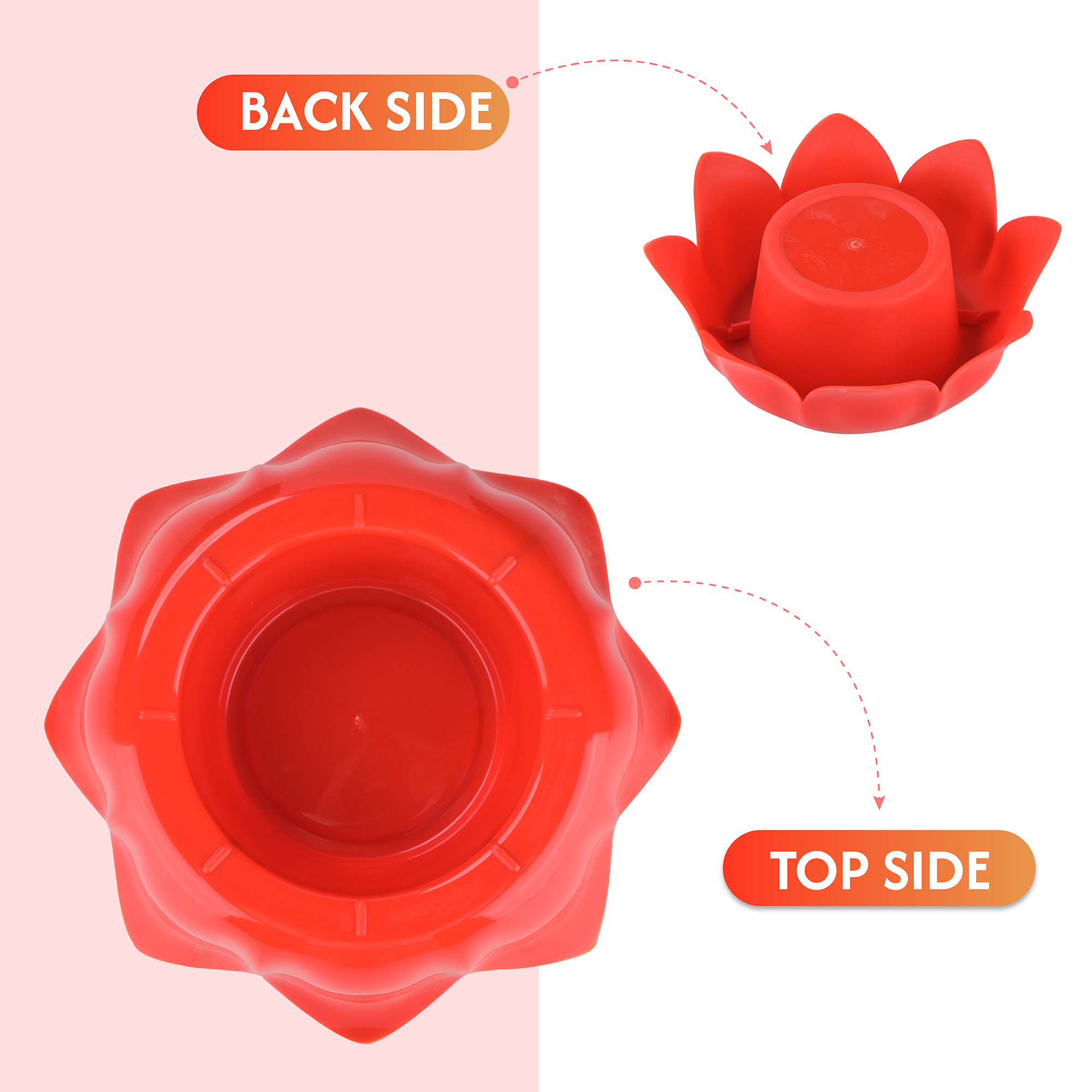 Kuber Industries Plastic Royal Matka Stand for Water Pot  Water Pot Stand for Kitchen  Outdoor Pot for Plants  Flower Pot for Garden  Balcony  Dog Feeding Bowl for Pets  Red