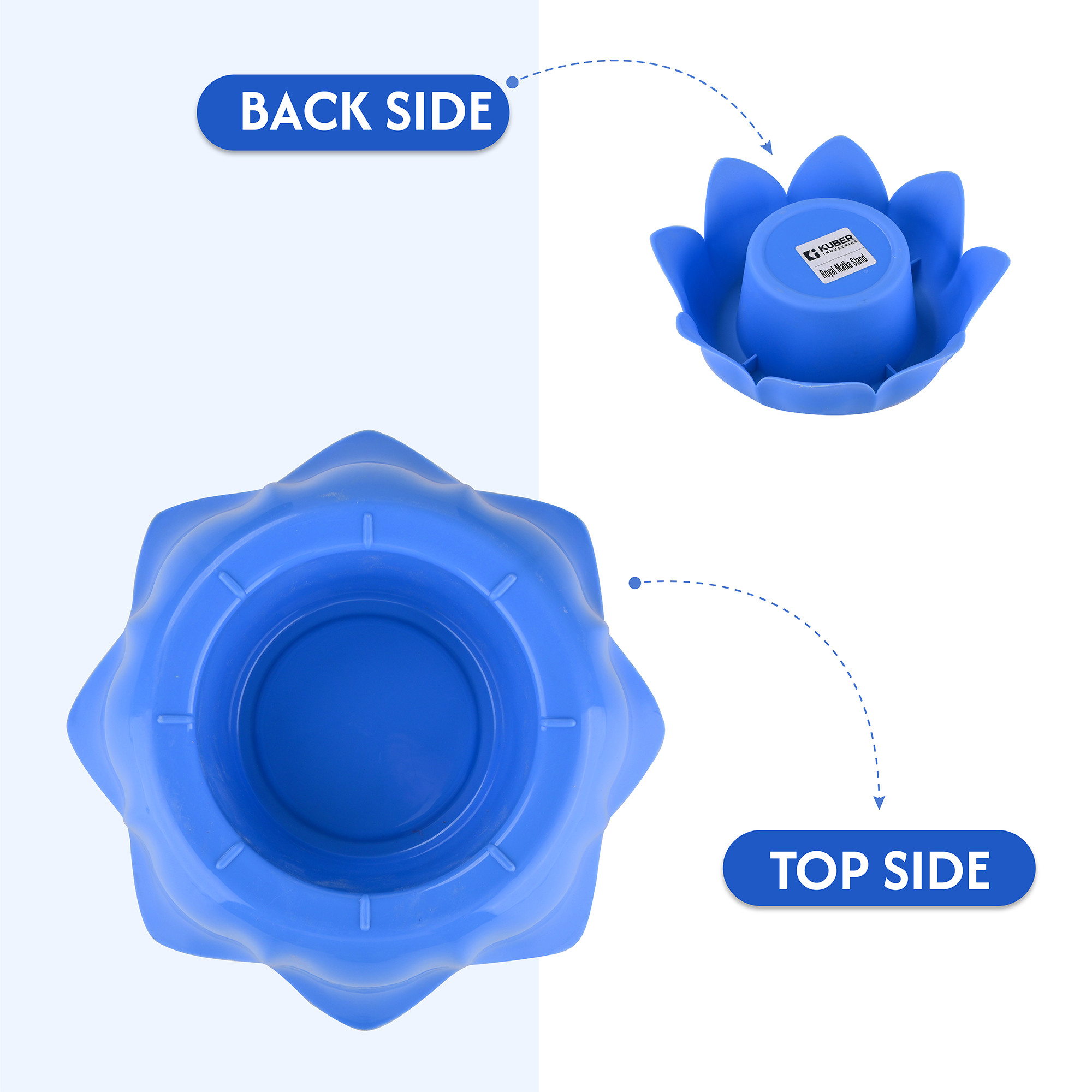 Kuber Industries Plastic Royal Matka Stand for Water Pot  Water Pot Stand for Kitchen  Outdoor Pot for Plants  Flower Pot for Garden  Balcony  Dog Feeding Bowl for Pets  Blue