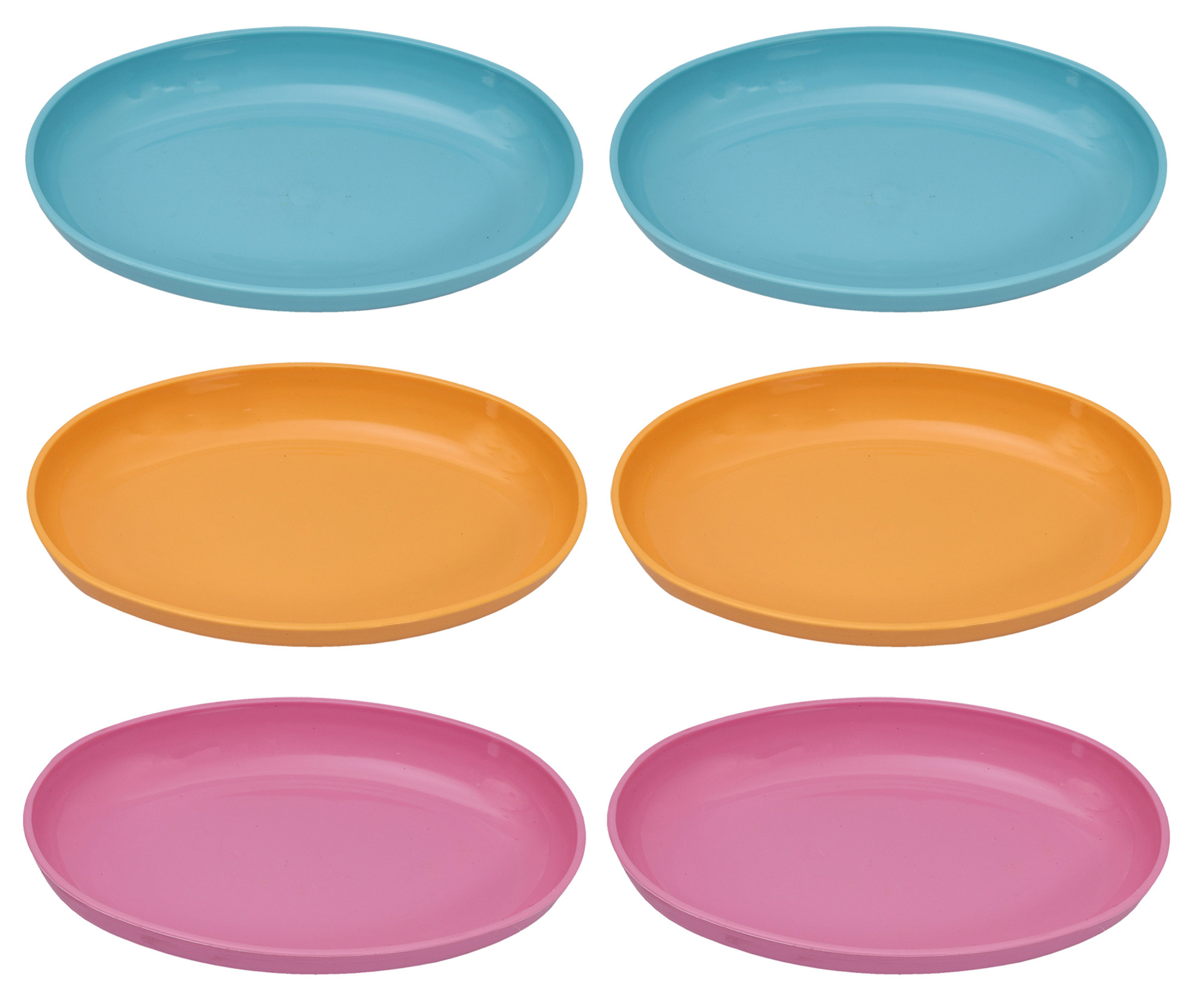Kuber Industries Plastic Small Oval Design Bowl for Serving Snacks,Salad,Food (Multi)