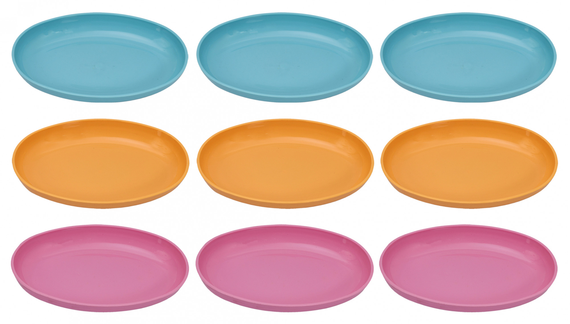 Kuber Industries Plastic Small Oval Design Bowl for Serving Snacks,Salad,Food (Multi)