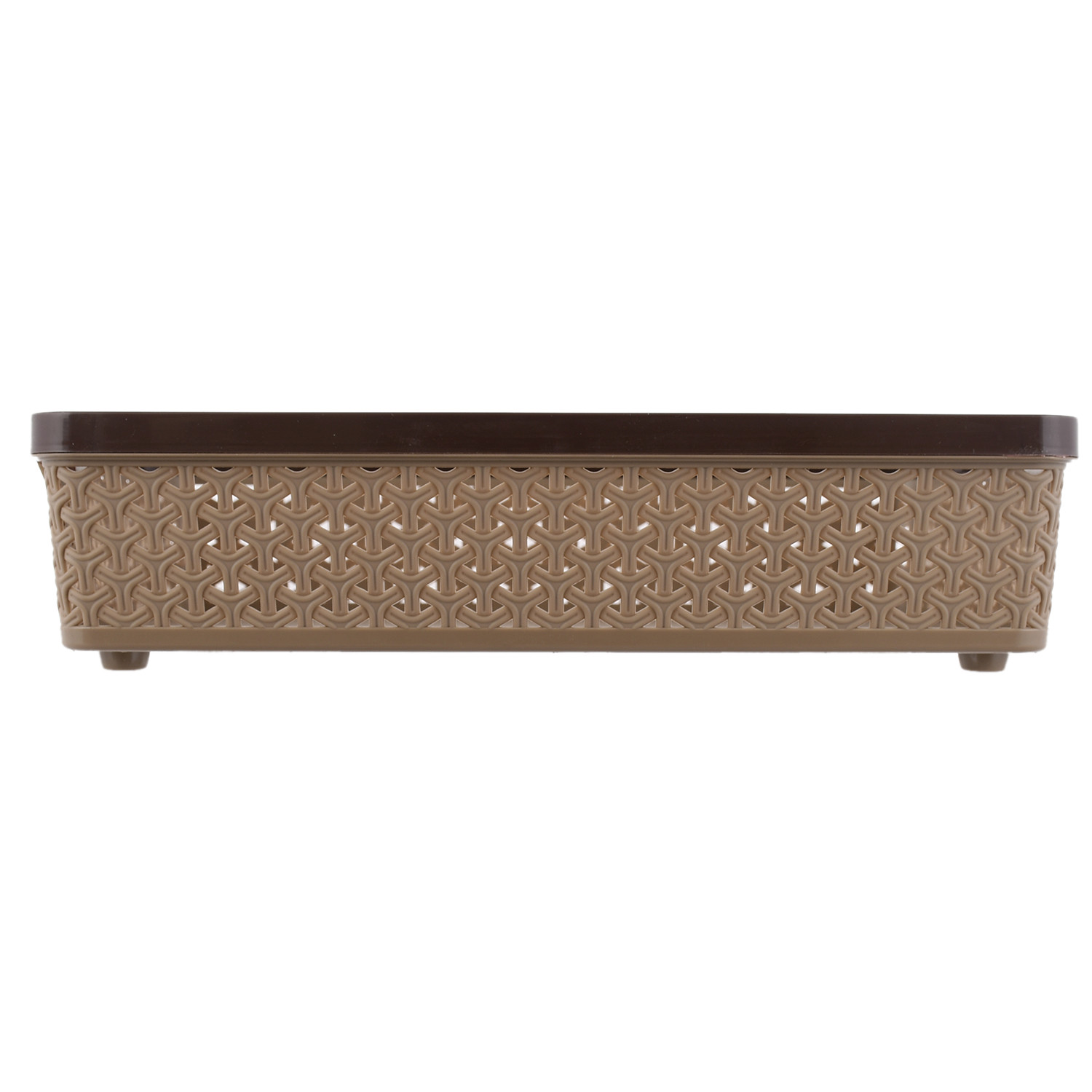 Kuber Industries Plastic Solitaire Stationary Office Tray, File Tray, Document Tray, Paper Tray A4 Documents/Papers/Letters/folders Holder Desk Organizer (Coffee)