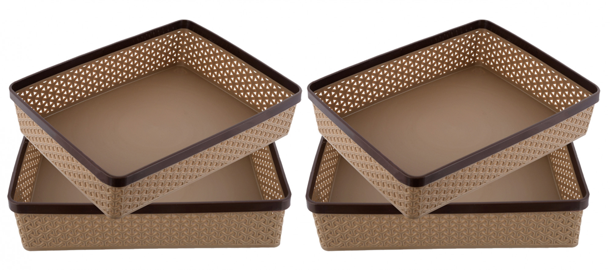 Kuber Industries Plastic Solitaire Stationary Office Tray, File Tray, Document Tray, Paper Tray A4 Documents/Papers/Letters/folders Holder Desk Organizer (Coffee)