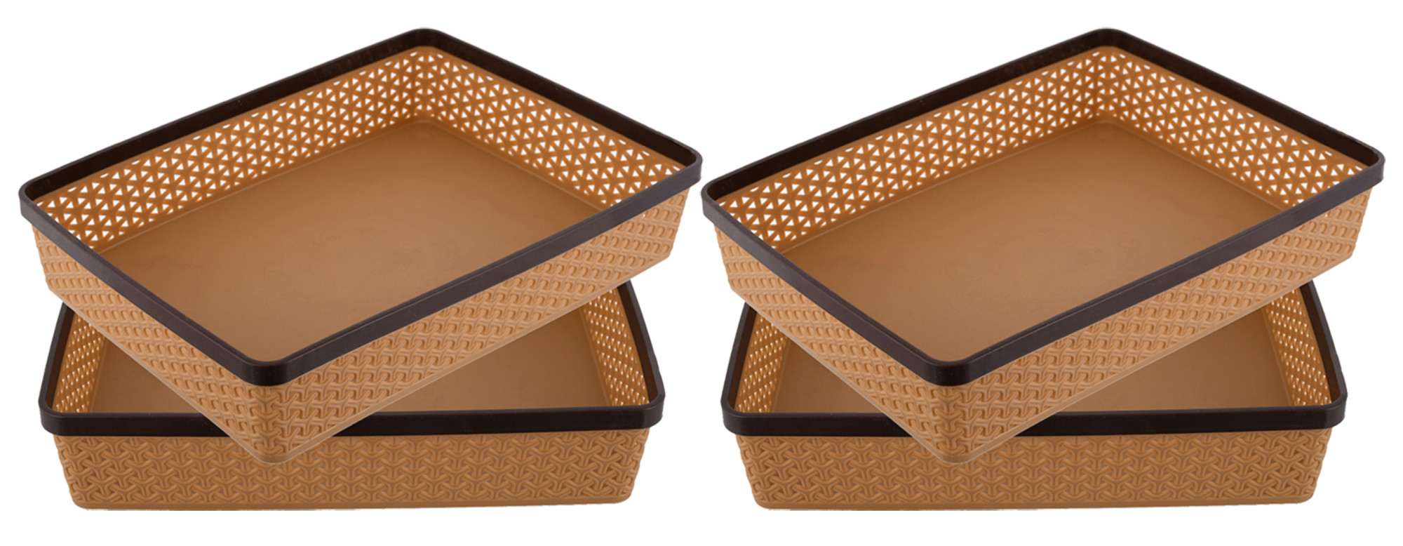 Kuber Industries Plastic Solitaire Stationary Office Tray, File Tray, Document Tray, Paper Tray A4 Documents/Papers/Letters/folders Holder Desk Organizer (Brown)