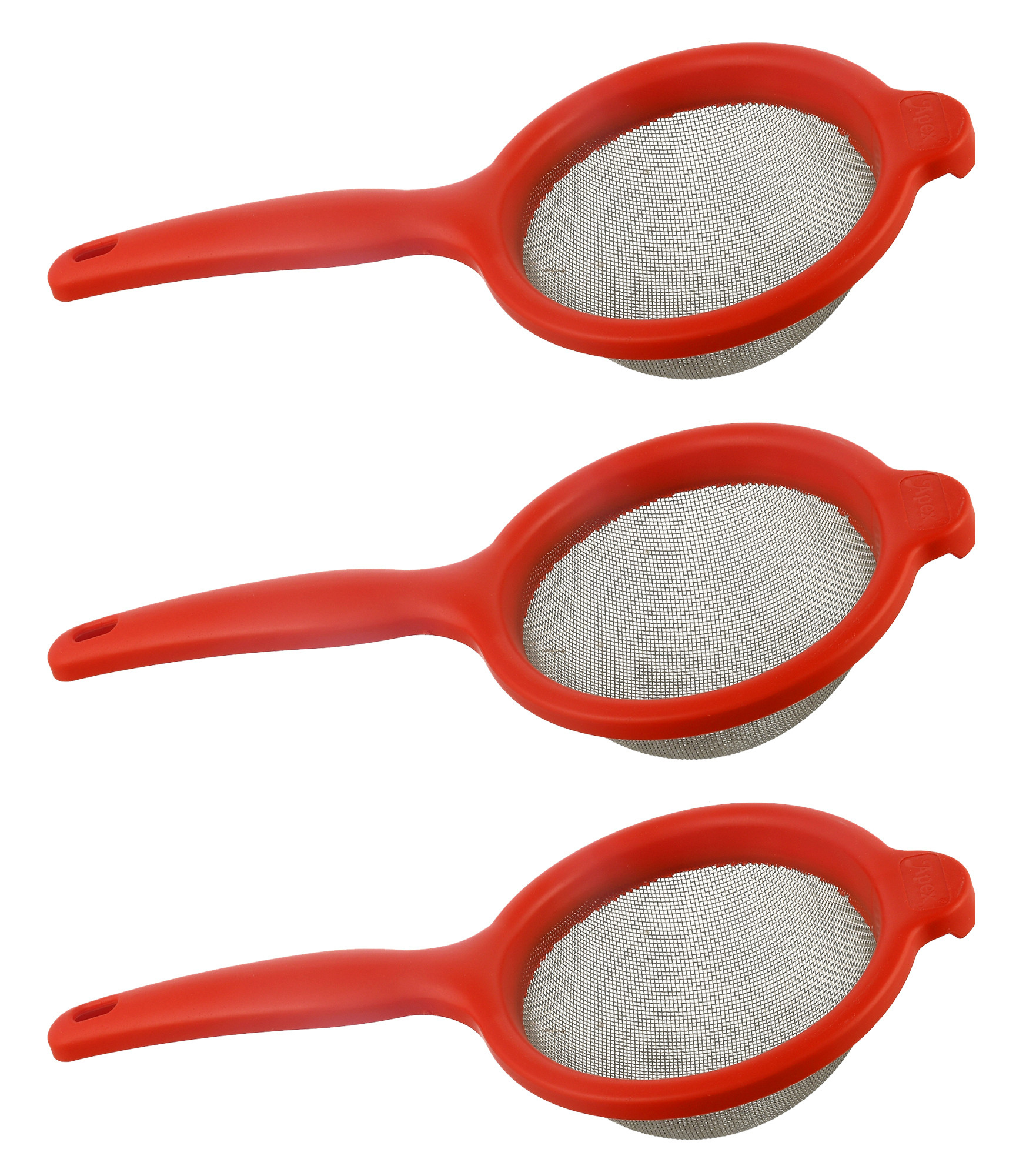 Kuber Industries Plastic Soup  Juice StrainerLiquid Filter-11 Red