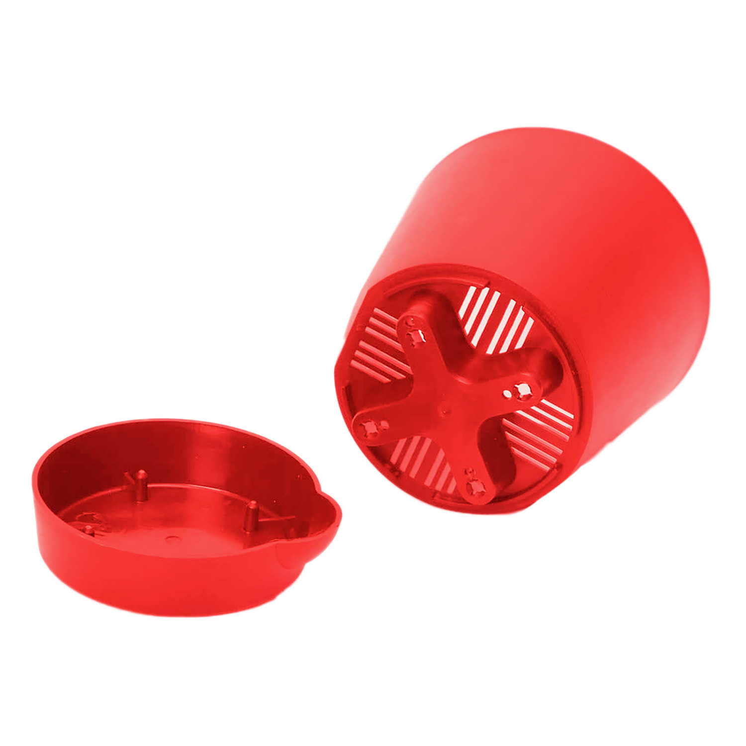 Kuber Industries Plastic Titan Pot|Garden Container For Plants & Flowers|Self-Watering Pot With Drainage Holes,6 Inch (Red)