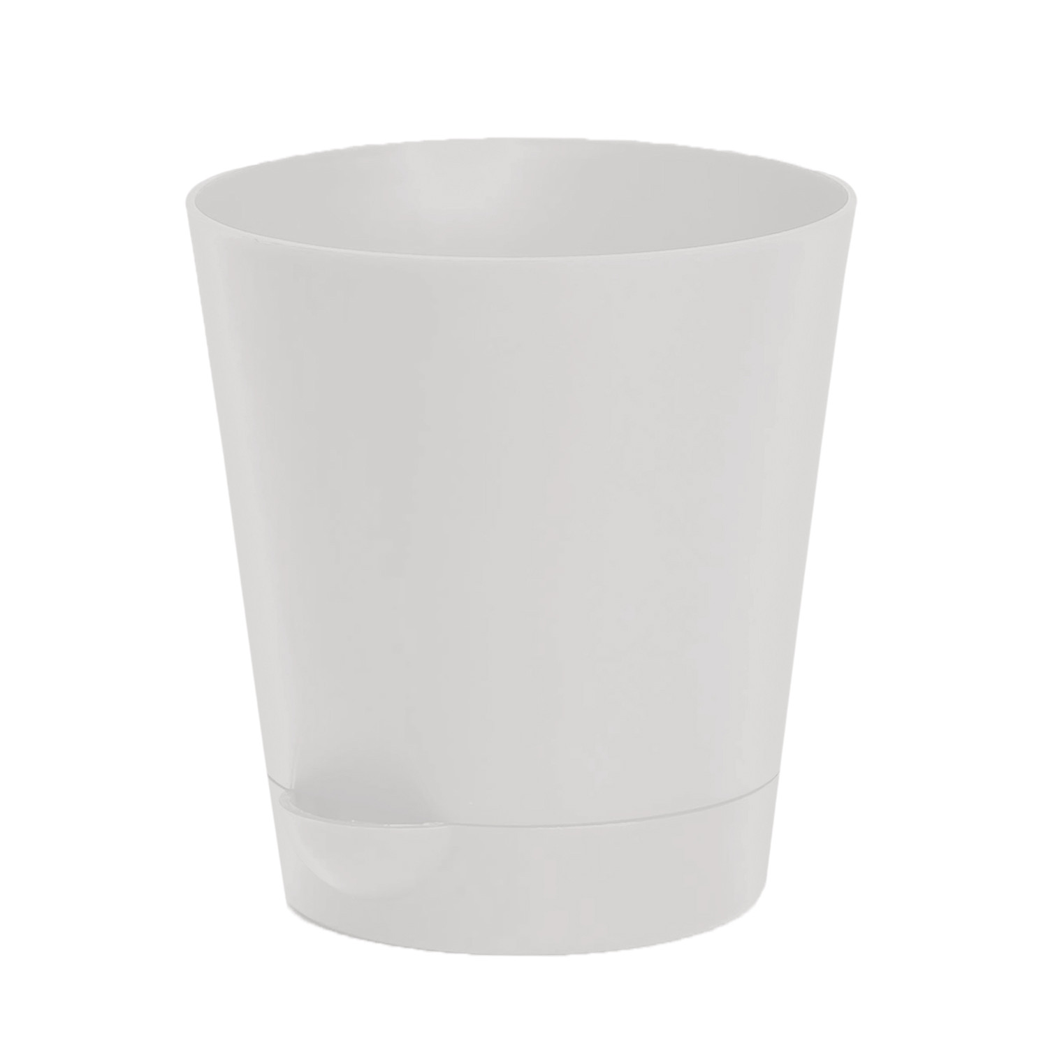 Kuber Industries Plastic Titan Pot|Garden Container For Plants & Flowers|Self-Watering Pot With Drainage Holes,6 Inch (White)
