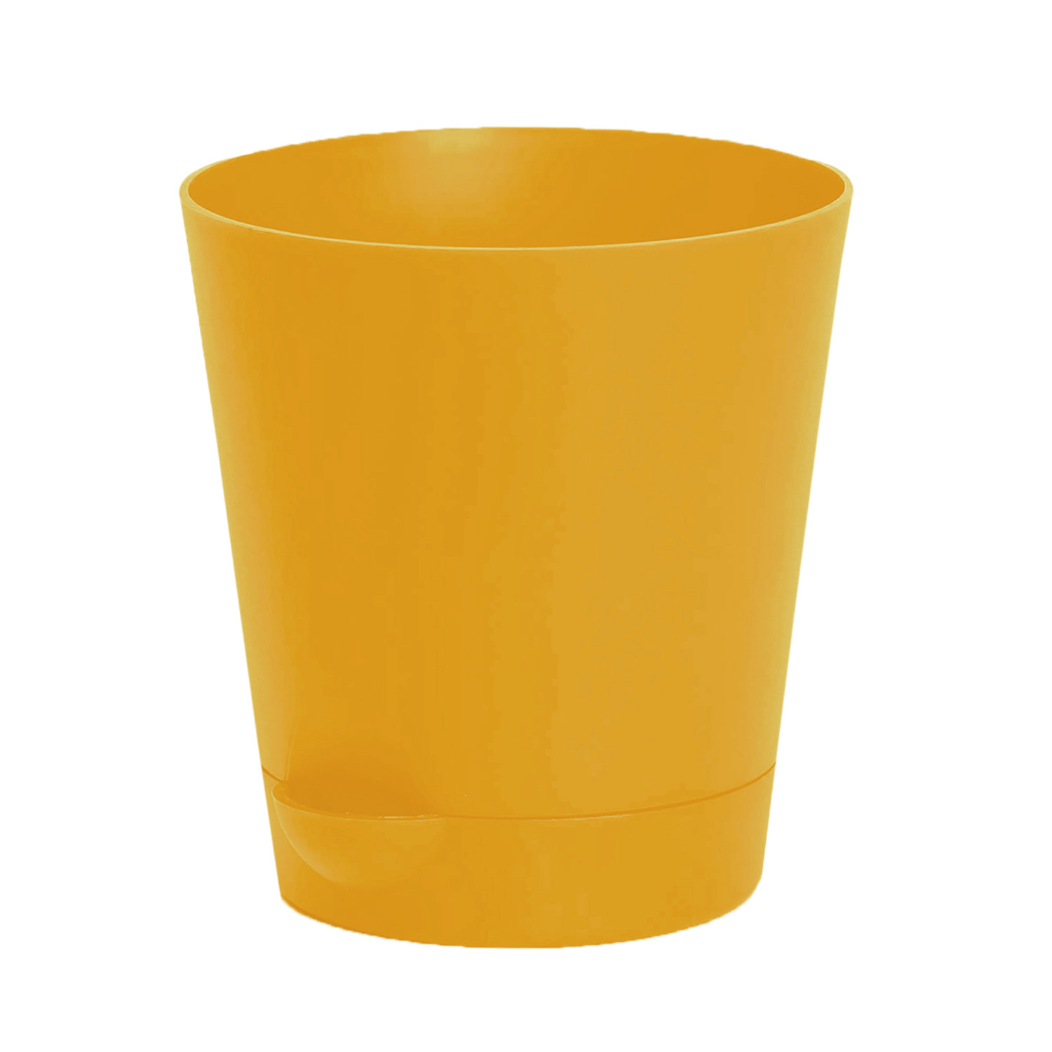 Kuber Industries Plastic Titan Pot|Garden Container For Plants & Flowers|Self-Watering Pot With Drainage Holes,6 Inch (Yellow)
