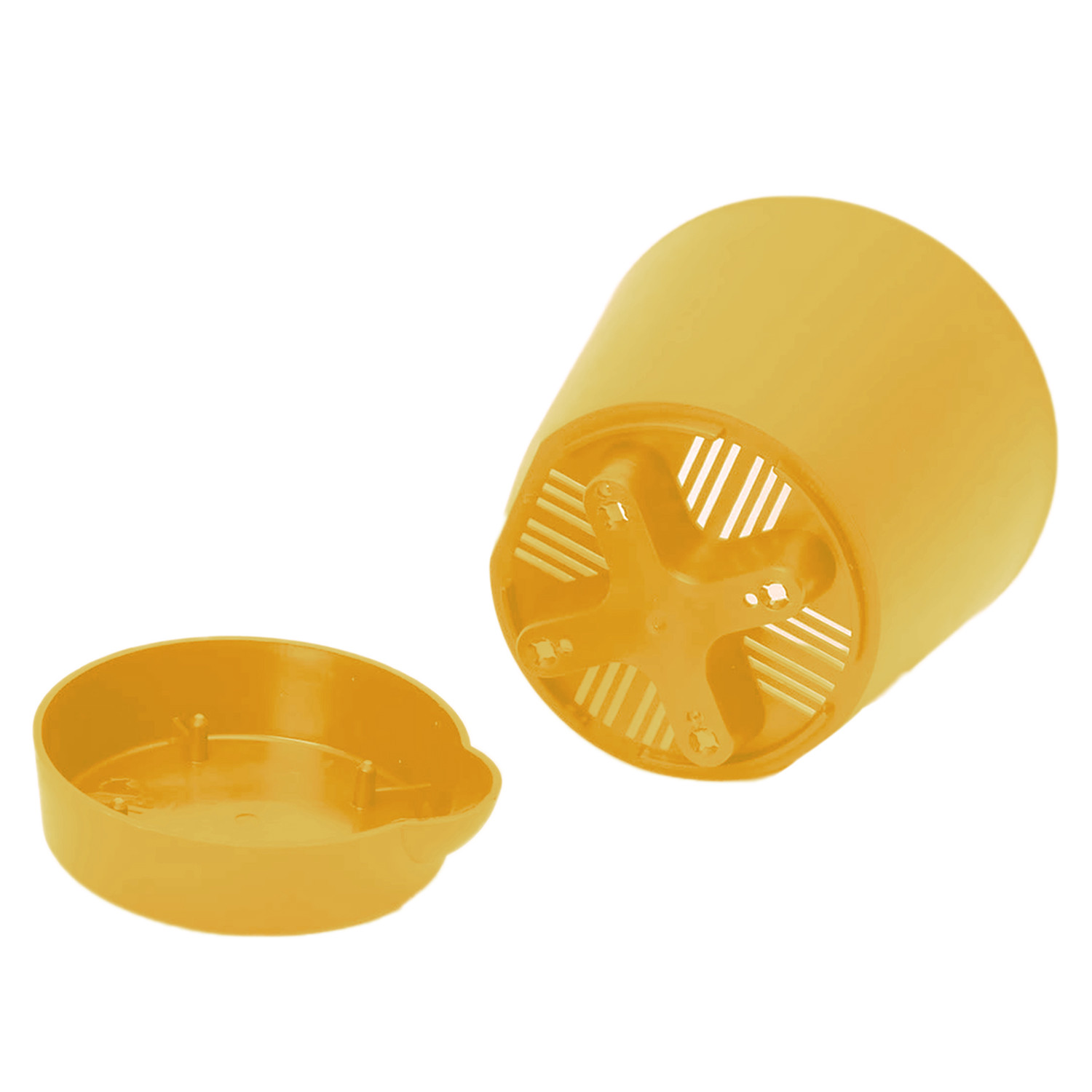 Kuber Industries Plastic Titan Pot|Garden Container For Plants & Flowers|Self-Watering Pot With Drainage Holes,6 Inch (Yellow)
