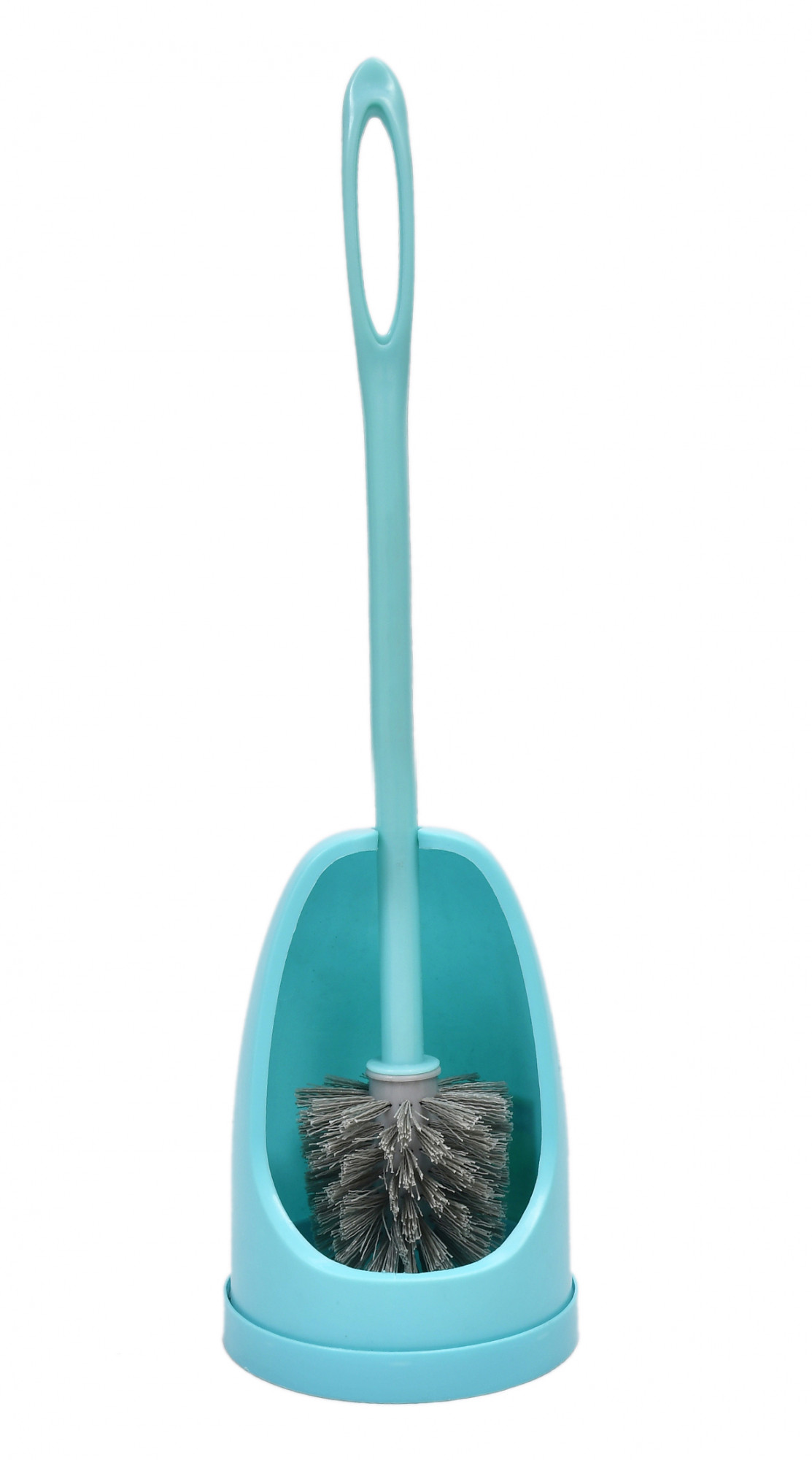 Kuber Industries Plastic Toilet Brush with Caddy Slim Stand (Green)-KUBMART3370