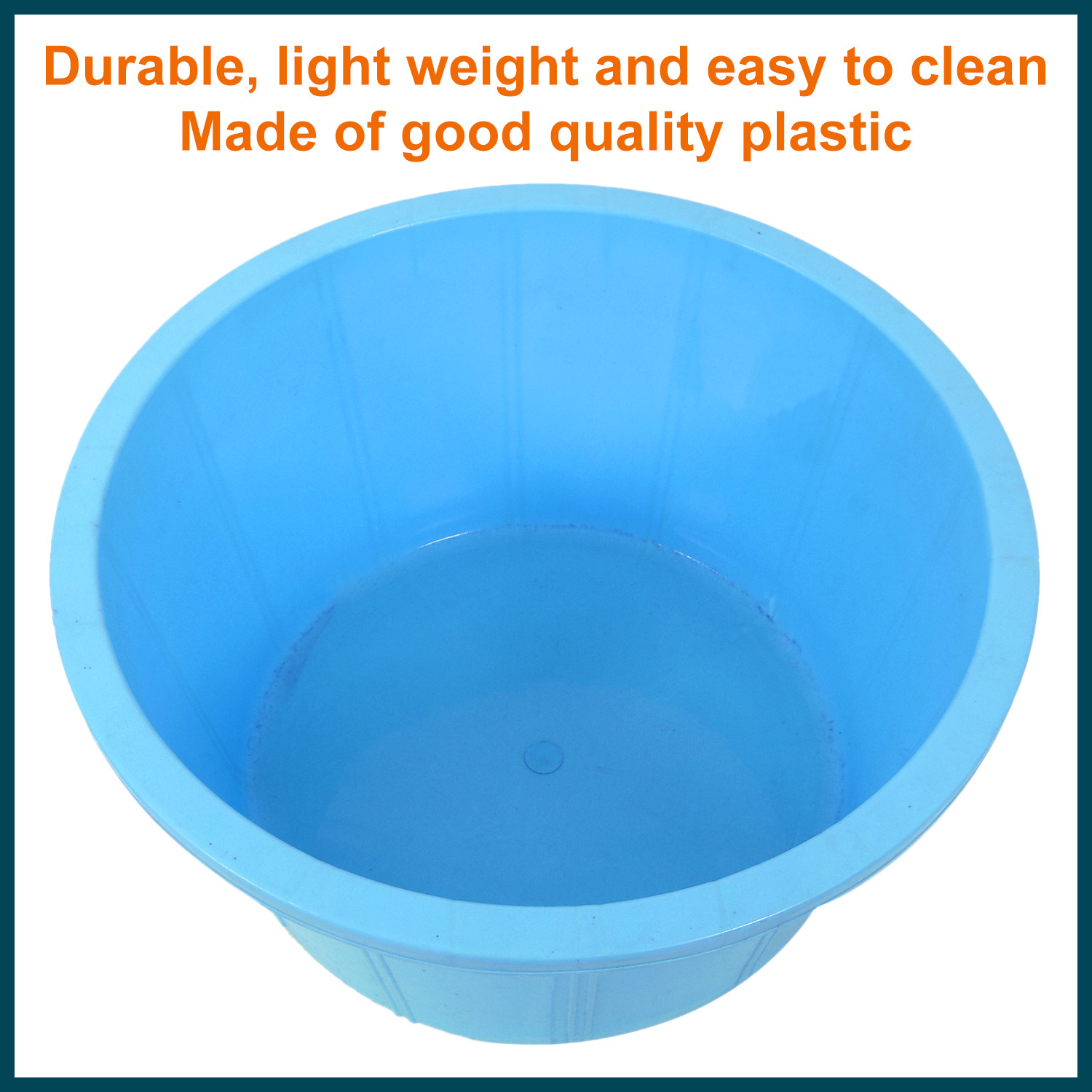 Kuber Industries Plastic Unbreakable Multipurpose Bath Tub/Washing Tub For Bathing 40 Ltr.(Blue) 54KM3902