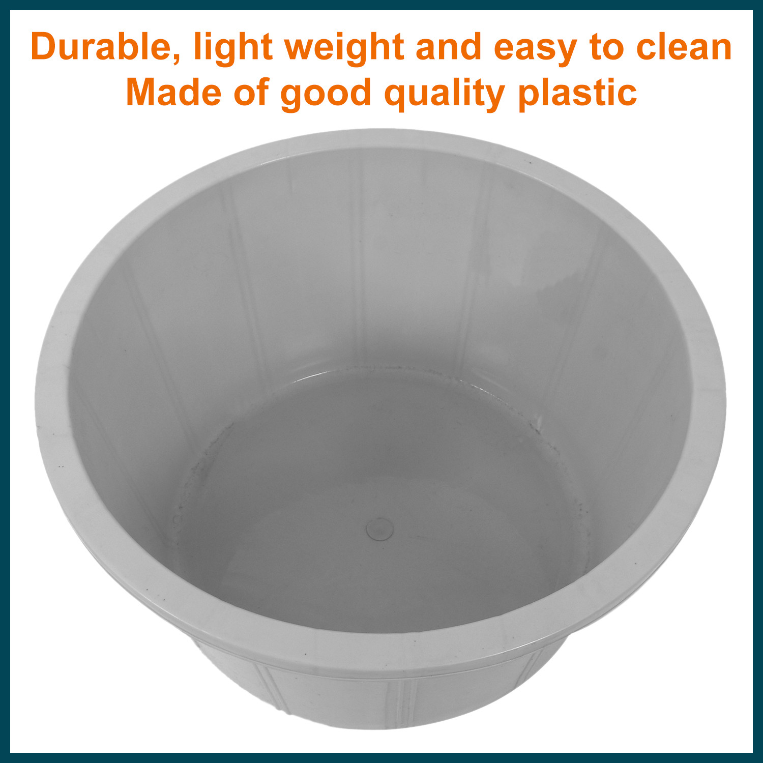 Kuber Industries Plastic Unbreakable Multipurpose Bath Tub/Washing Tub For Bathing 40 Ltr.(Grey) 54KM3904