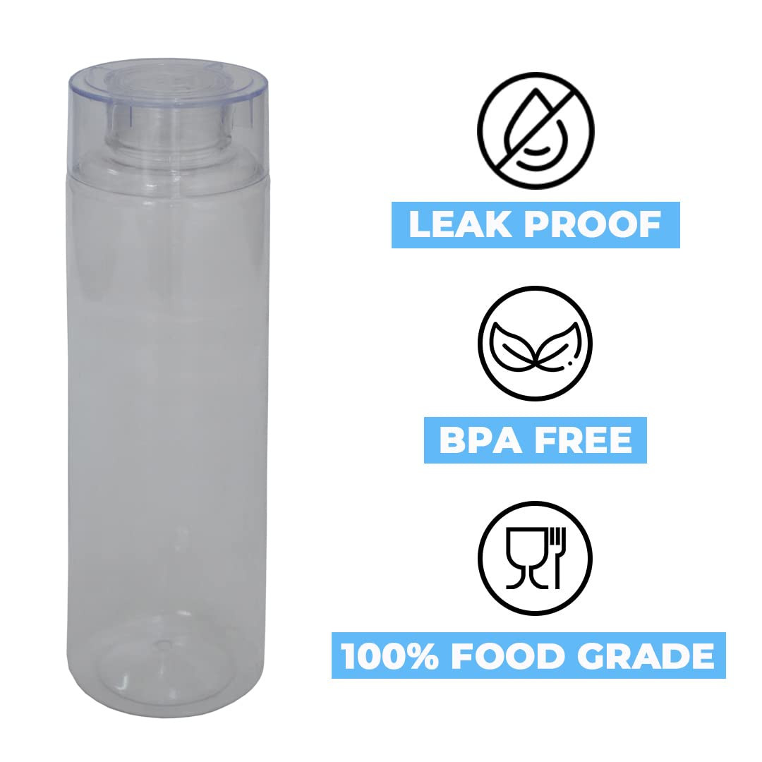Kuber Industries Plastic Water Bottles -1 Litre Water Bottle | Break Proof, Multipurpose, BPA Free, Ideal for Fridge/Refrigerator | Transpirant, Set of 4