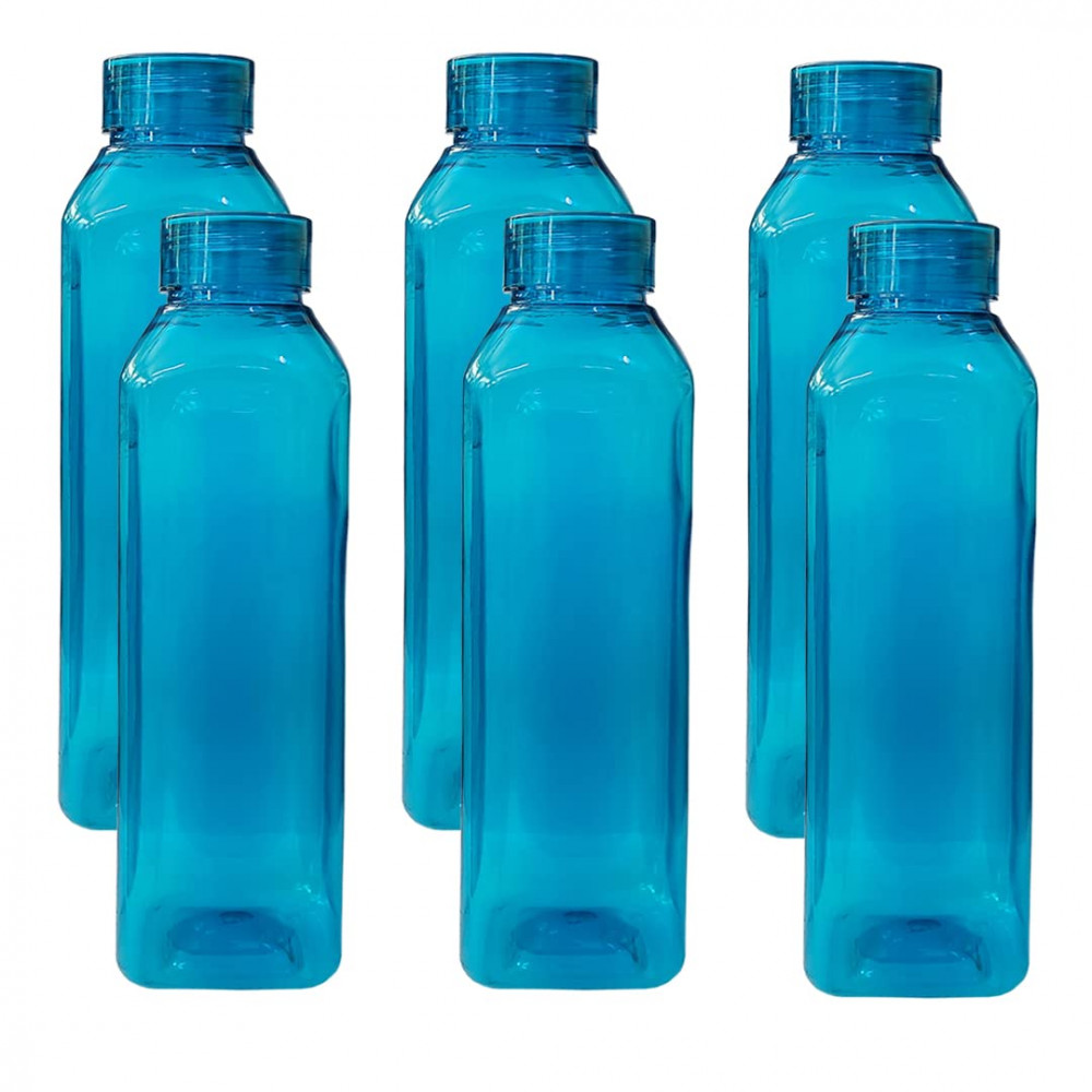 Kuber Industries Plastic Water Bottles -1 Litre Water Bottle | Break Proof, Multipurpose, BPA Free, Ideal for Fridge/Refrigerator | Sea Green or Red: Set of 6
