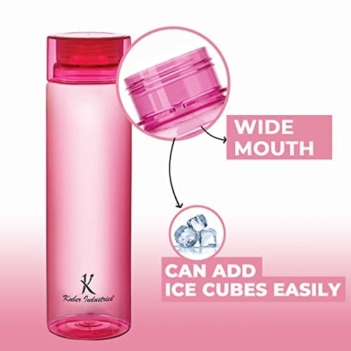 Kuber Industries Plastic Water Bottles -1 Litre Water Bottle | Break Proof, Multipurpose, BPA Free, Ideal for Fridge/Refrigerator | Multicolor, Set of 6