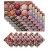 Kuber Industries Plates Print PVC Table Mats /Placemat With 6 Coasters For kitchen, Dining Table Set of 6 (Peach) 54KM4381