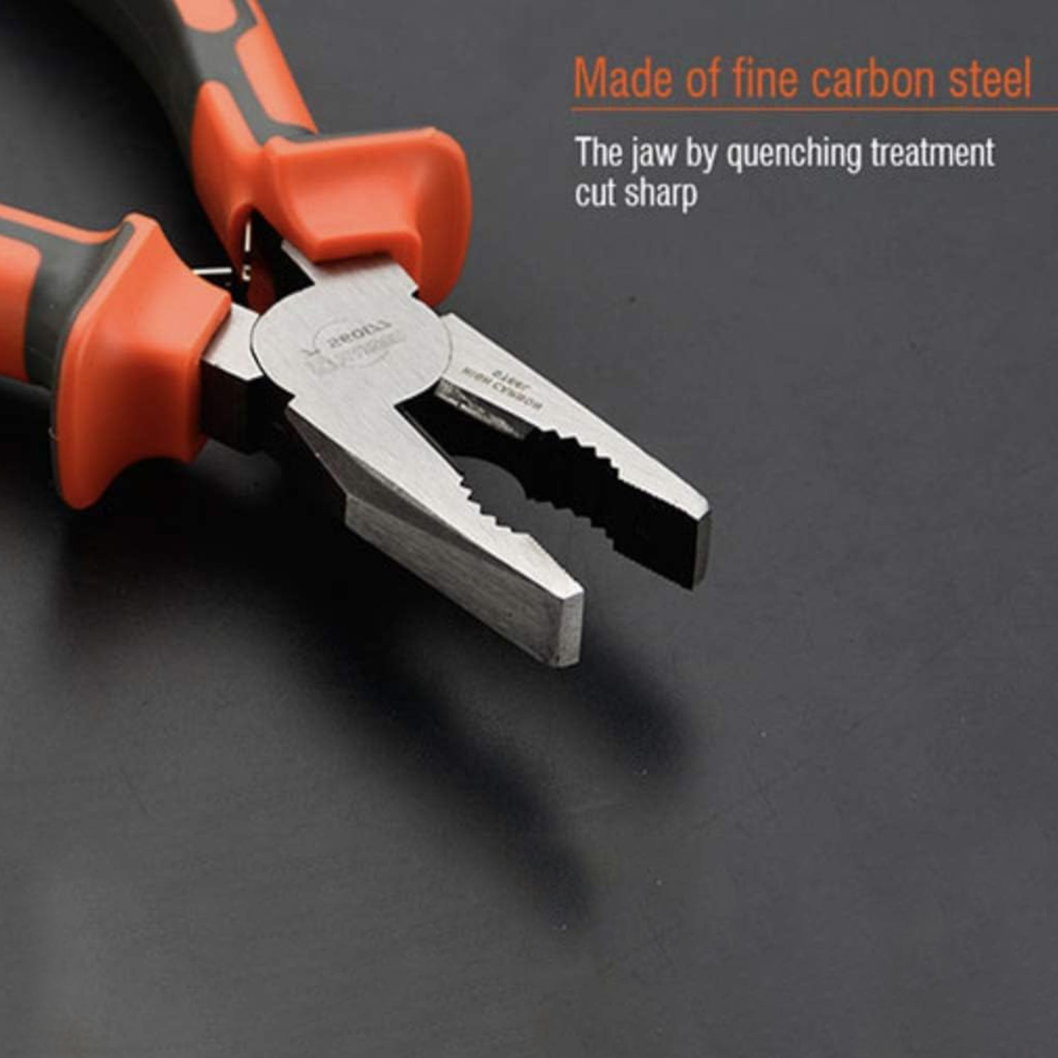 Kuber Industries Plier With Anti-Rust Properties|Designed For Comfort & Control|Idol for Gripping, Holding & Cutting Wires (Red & Black)