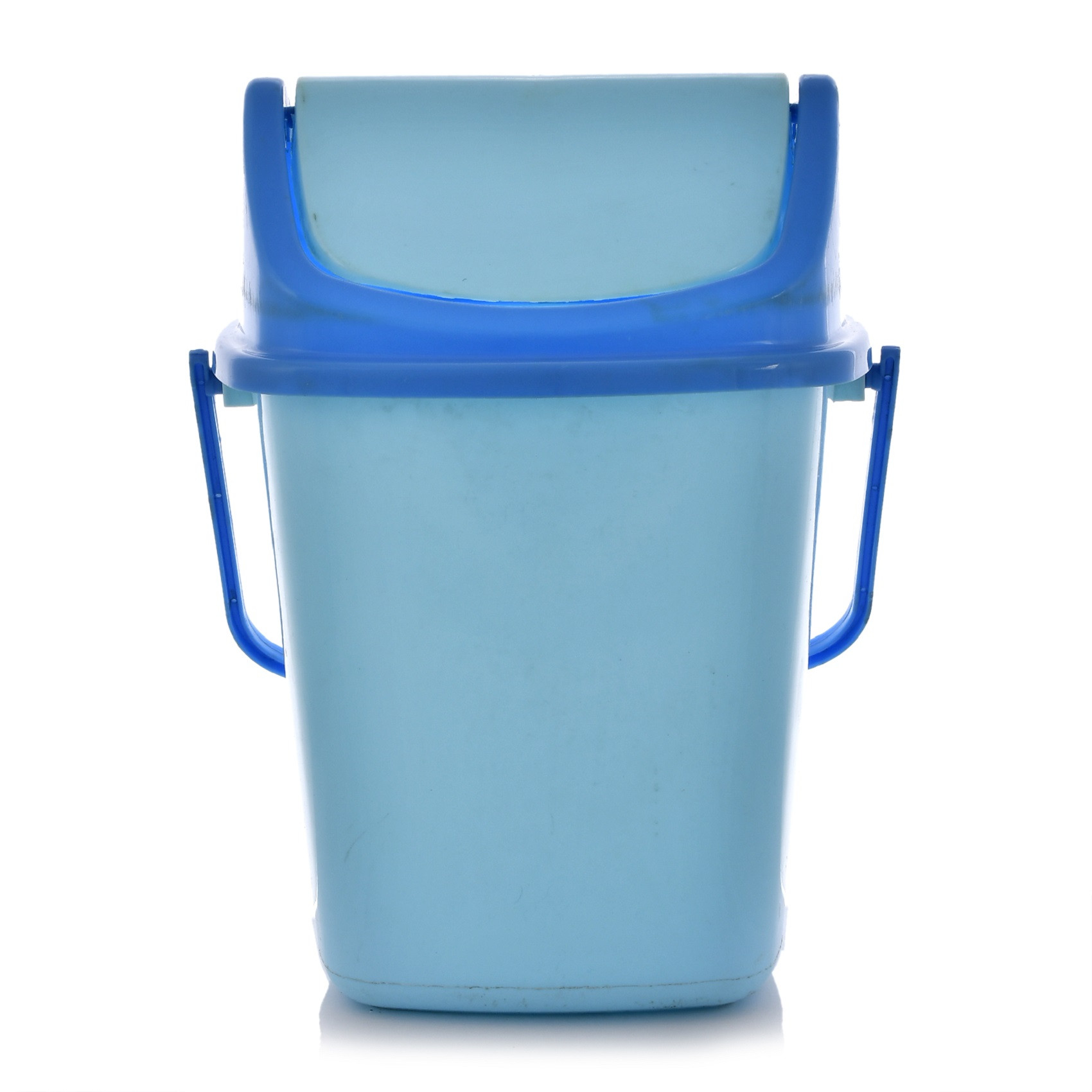Kuber Industries Pluto Plastic Swing Printed Garbage Waste Dustbin for Home, Office with Handle, 5 Liters (Blue)-KUBMART3088