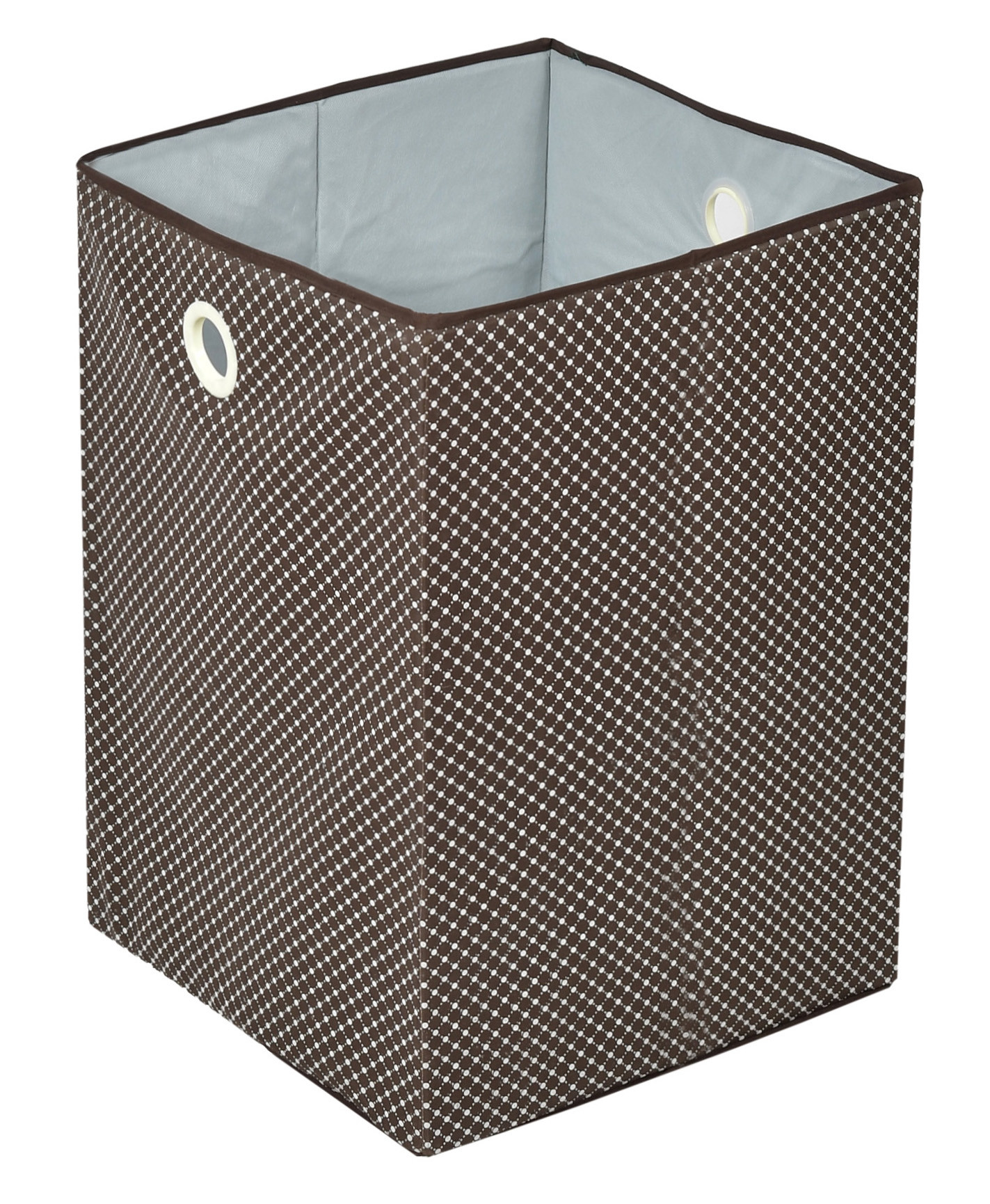 Kuber Industries Polka Dot Printed Cotton Foldable Large Laundry basket/Hamper With Handles (Maroon)-44KM0209