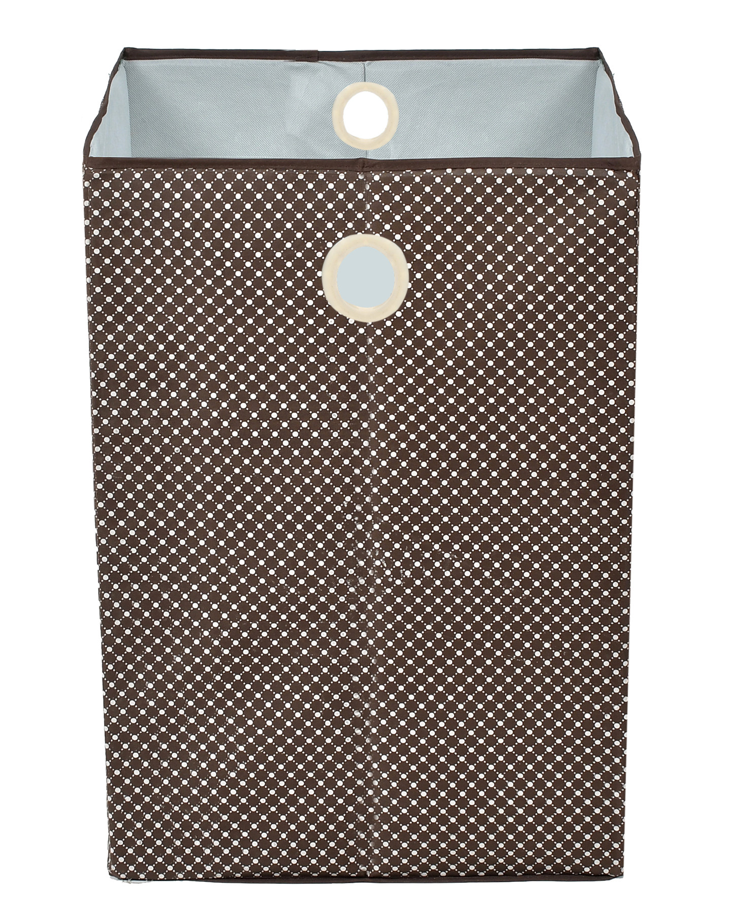Kuber Industries Polka Dot Printed Cotton Foldable Large Laundry basket/Hamper With Handles (Maroon)-44KM0209