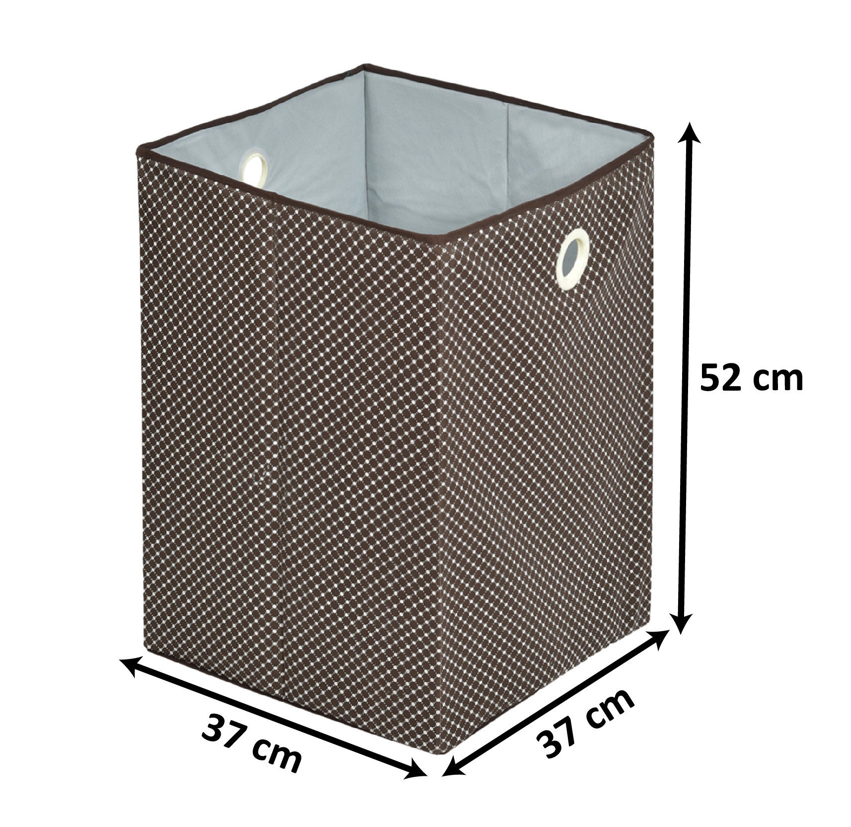 Kuber Industries Polka Dot Printed Cotton Foldable Large Laundry basket/Hamper With Handles (Maroon)-44KM0209
