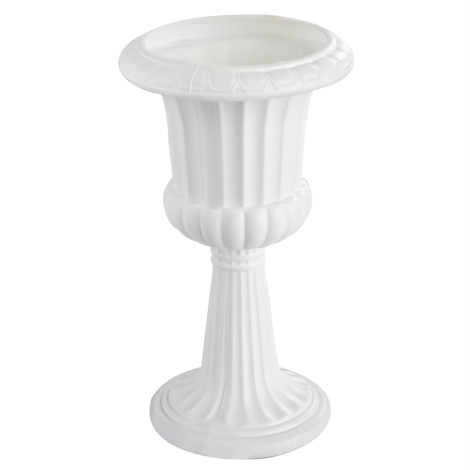 Kuber Industries Poly Fiber 13 Inch Aesthetic Flower Vase Long for Living Room and Center Table Bedroom  White Vase for Home Decoration and Centerpiece for Office Desk Decor  Victory Shape